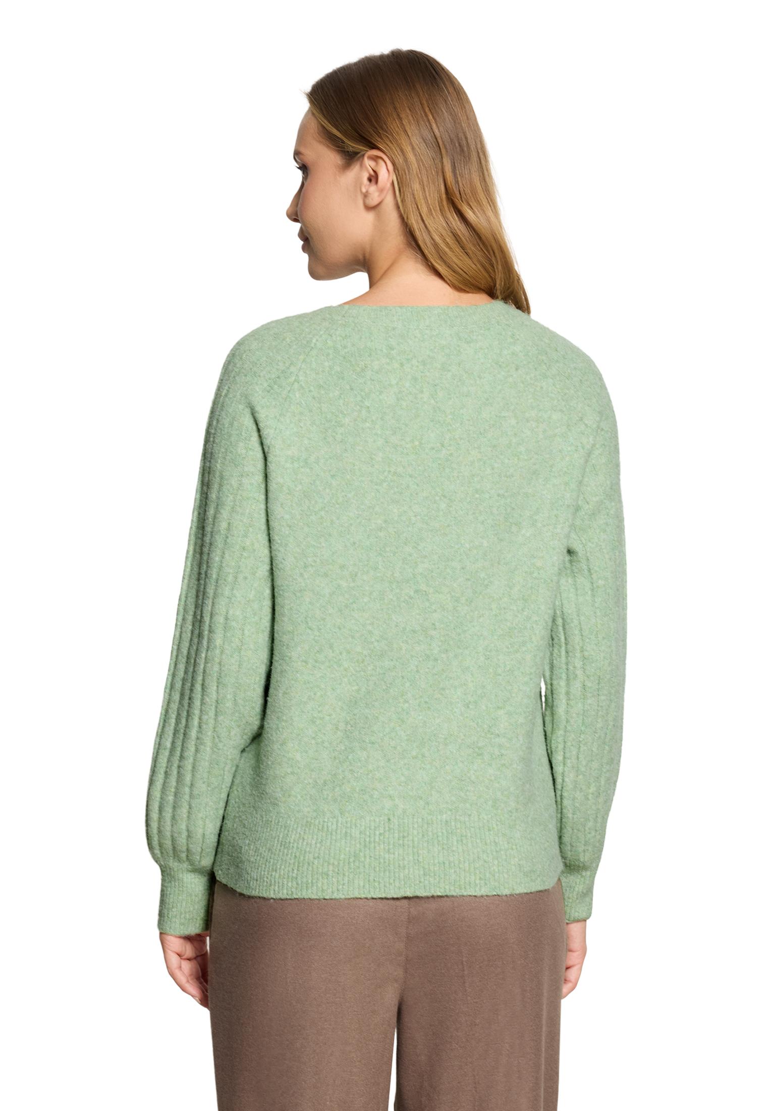 Strickpullover Kurz 1/1 Arm, Green Melange #4