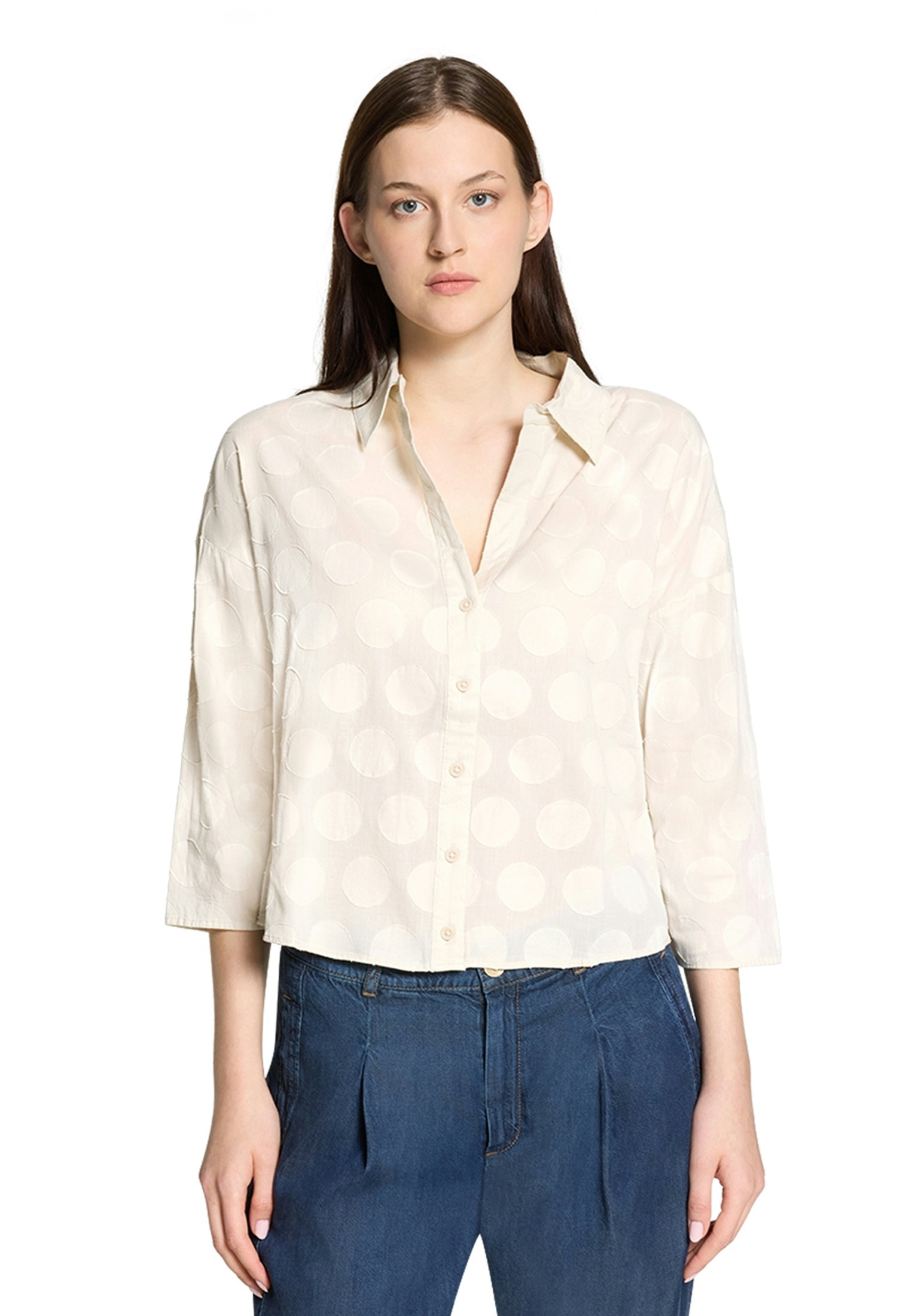 Bluse Kurz 3/4 Arm, Silky Beige #3