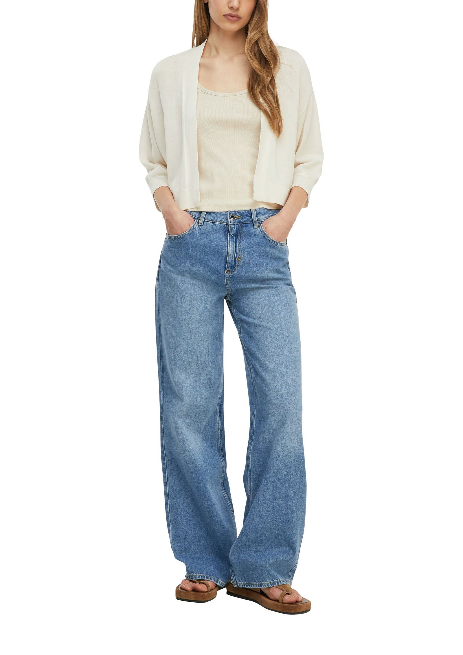 Comma |  Comma Strickjacke | Cardigan  | S | weiß