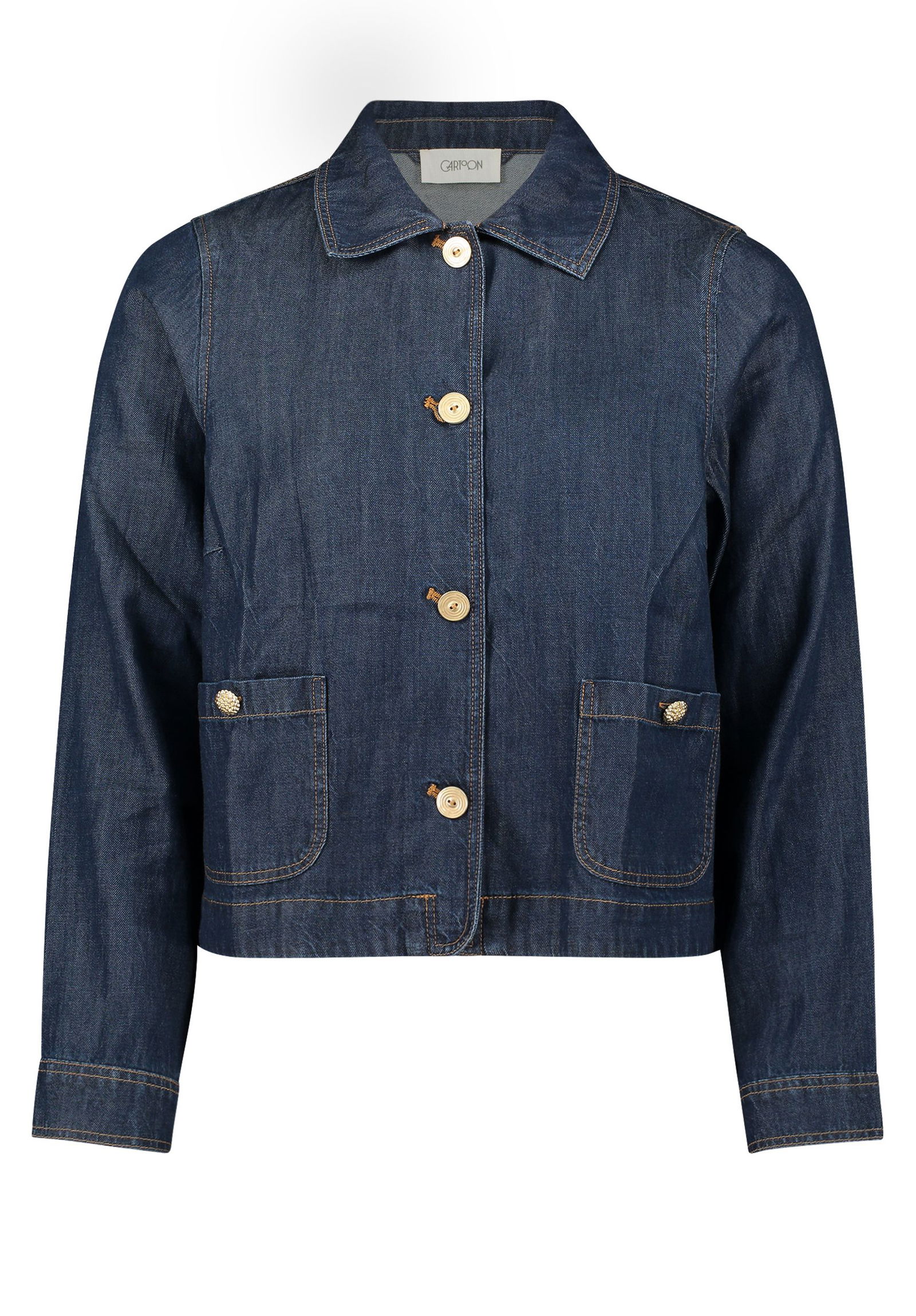 |  Blazerjacke Kurz 1/1 Arm, Dark Blue Denim | 36 | dark blue denim