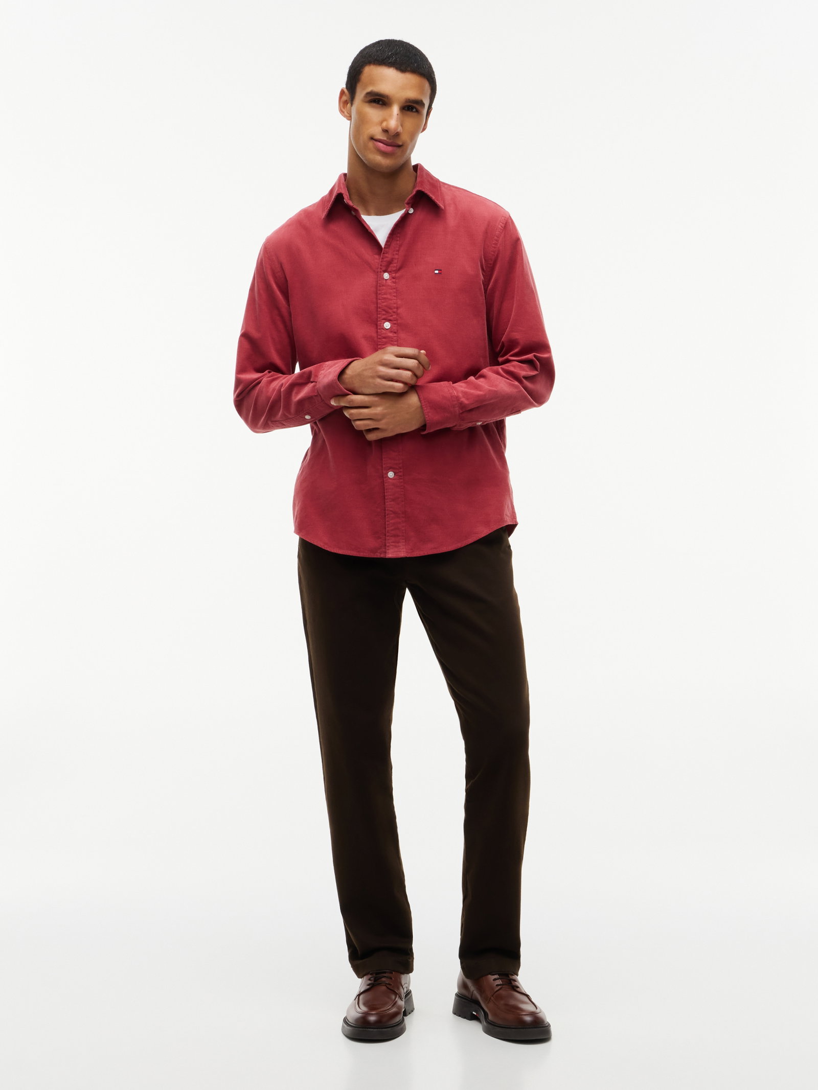 SOLID CORDUROY RF SHIRT, RED #5