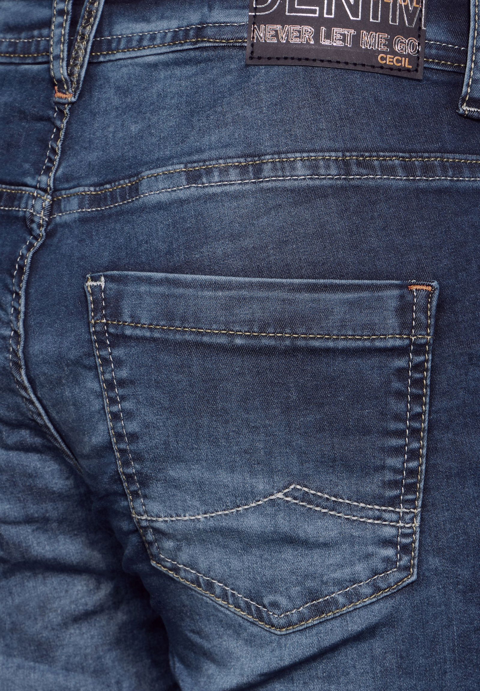 CECIL |  CECIL 7/8-Jeans  | 33/26 | mid blue used wash