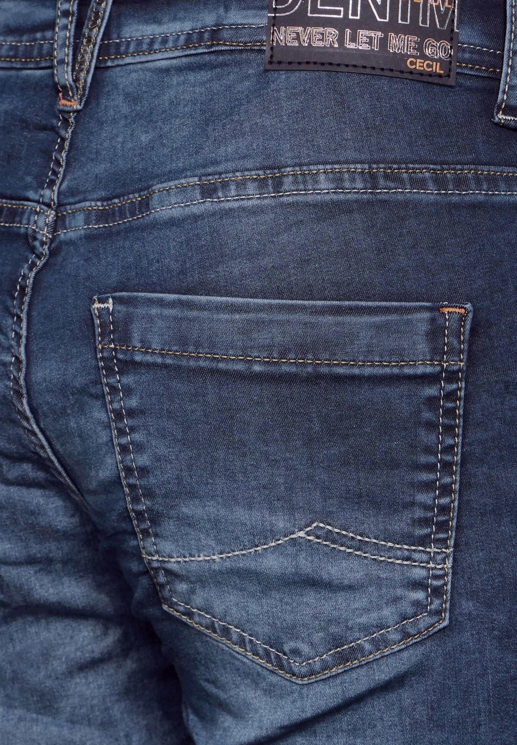 CECIL |  CECIL 7/8-Jeans  | 33/26 | mid blue used wash