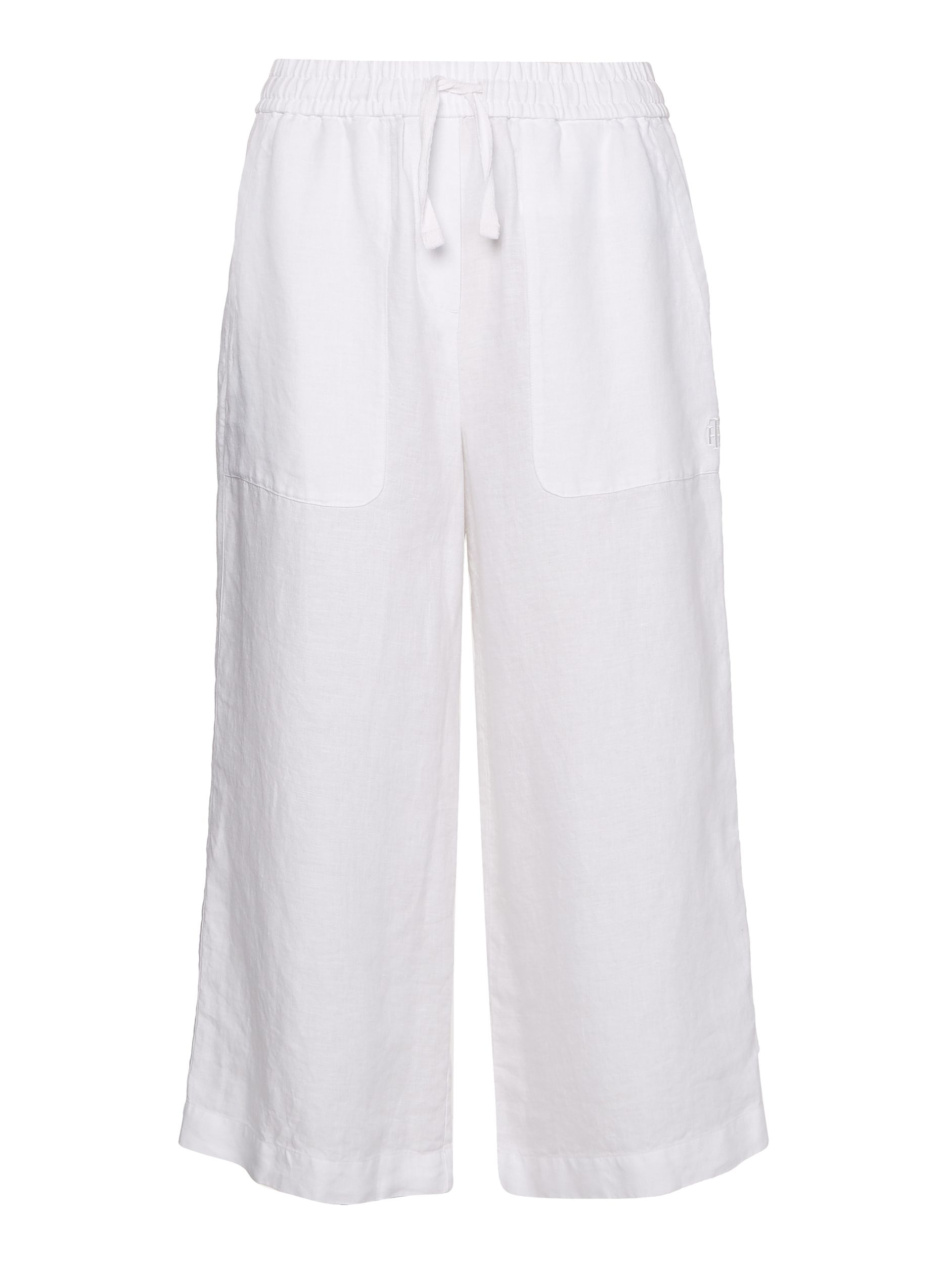 LINEN WIDE LEG CROP PANT