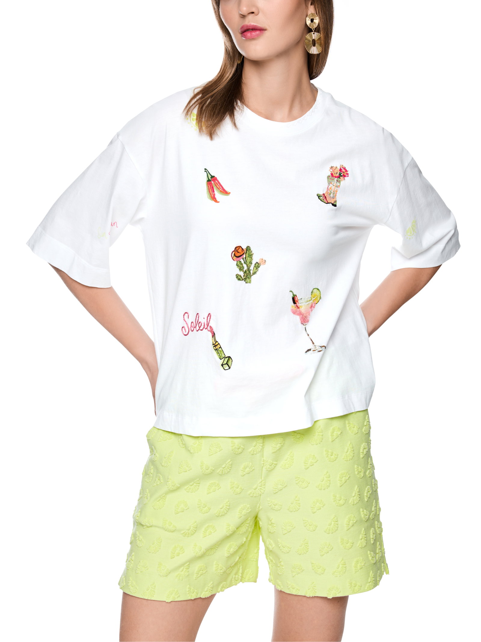 Marc Cain Sports Shirt mit 3/4-Ärmeln und Patches #5