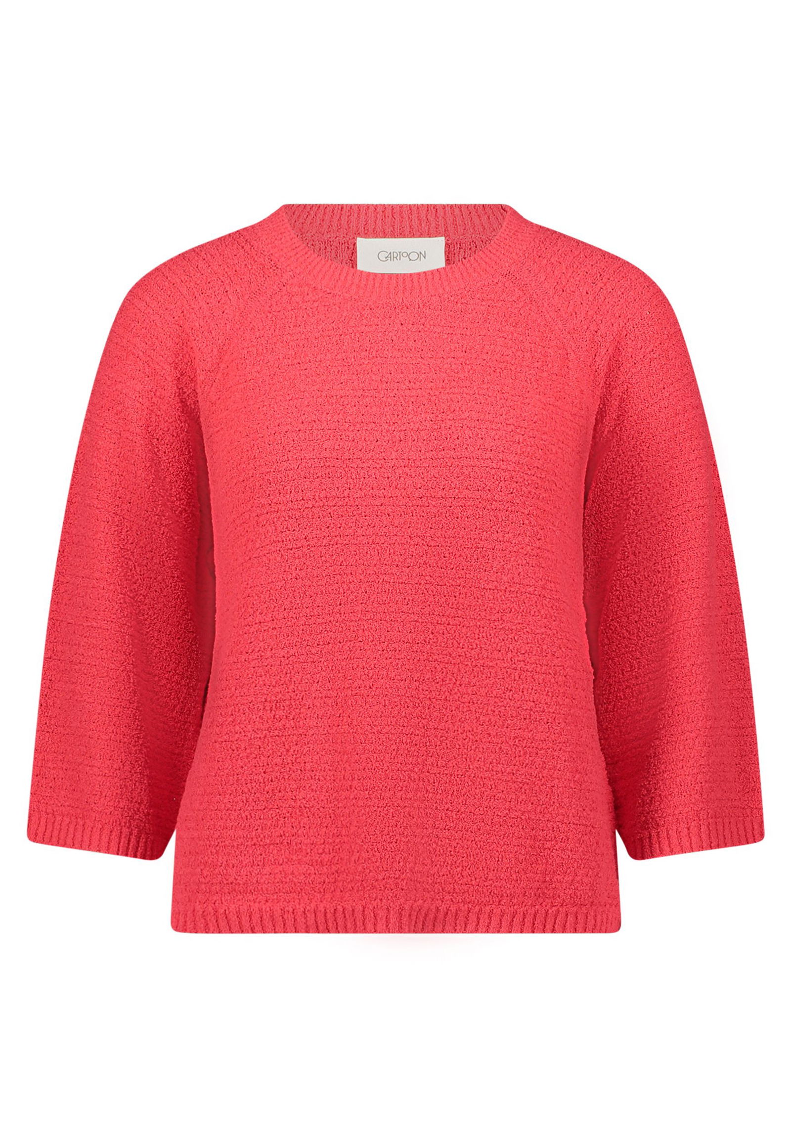 |  Strickpullover Kurz 3/4 Arm, Lollipop Red | 36