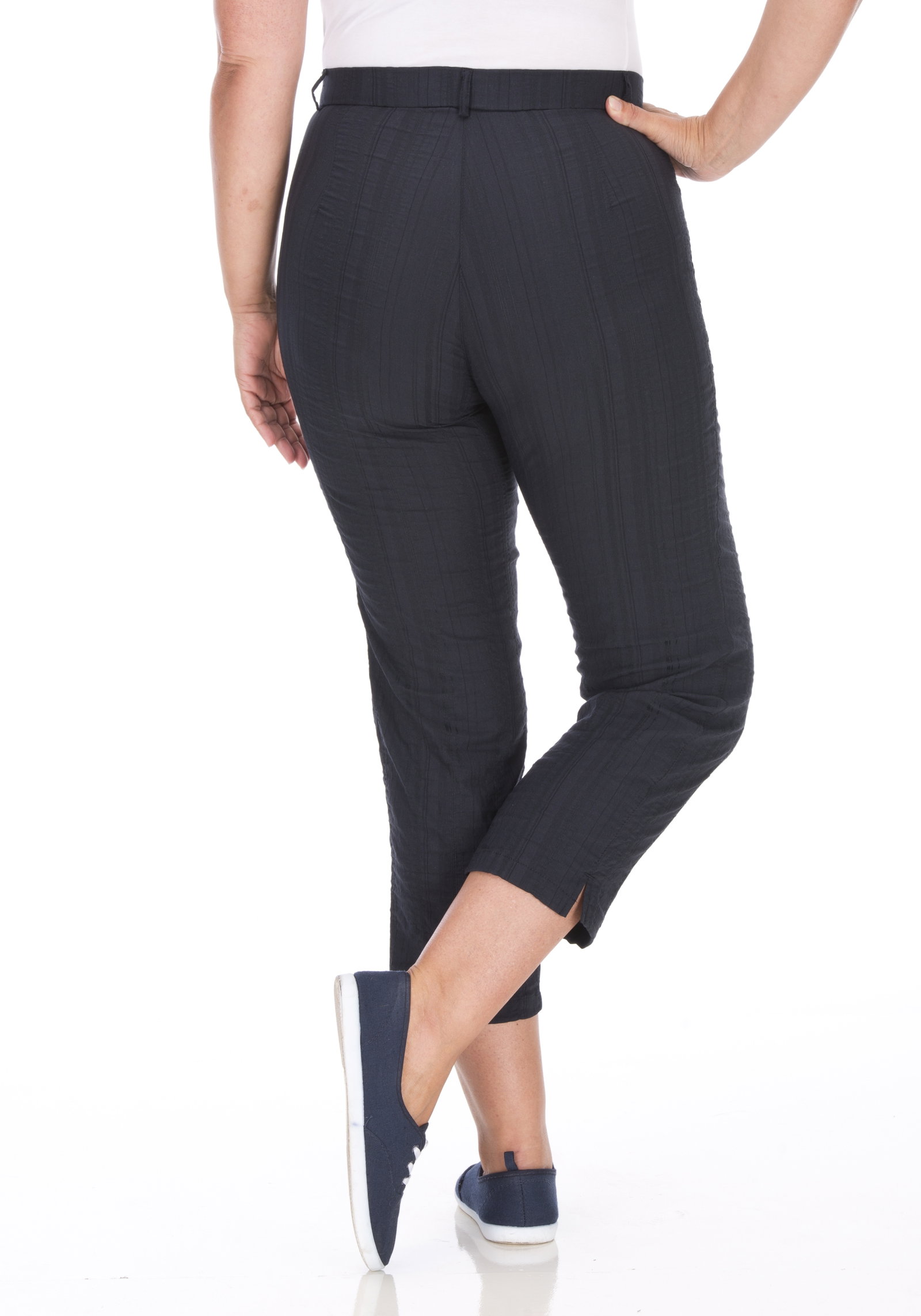 Da.-Hose Bea 7/8, marine gestreift #2