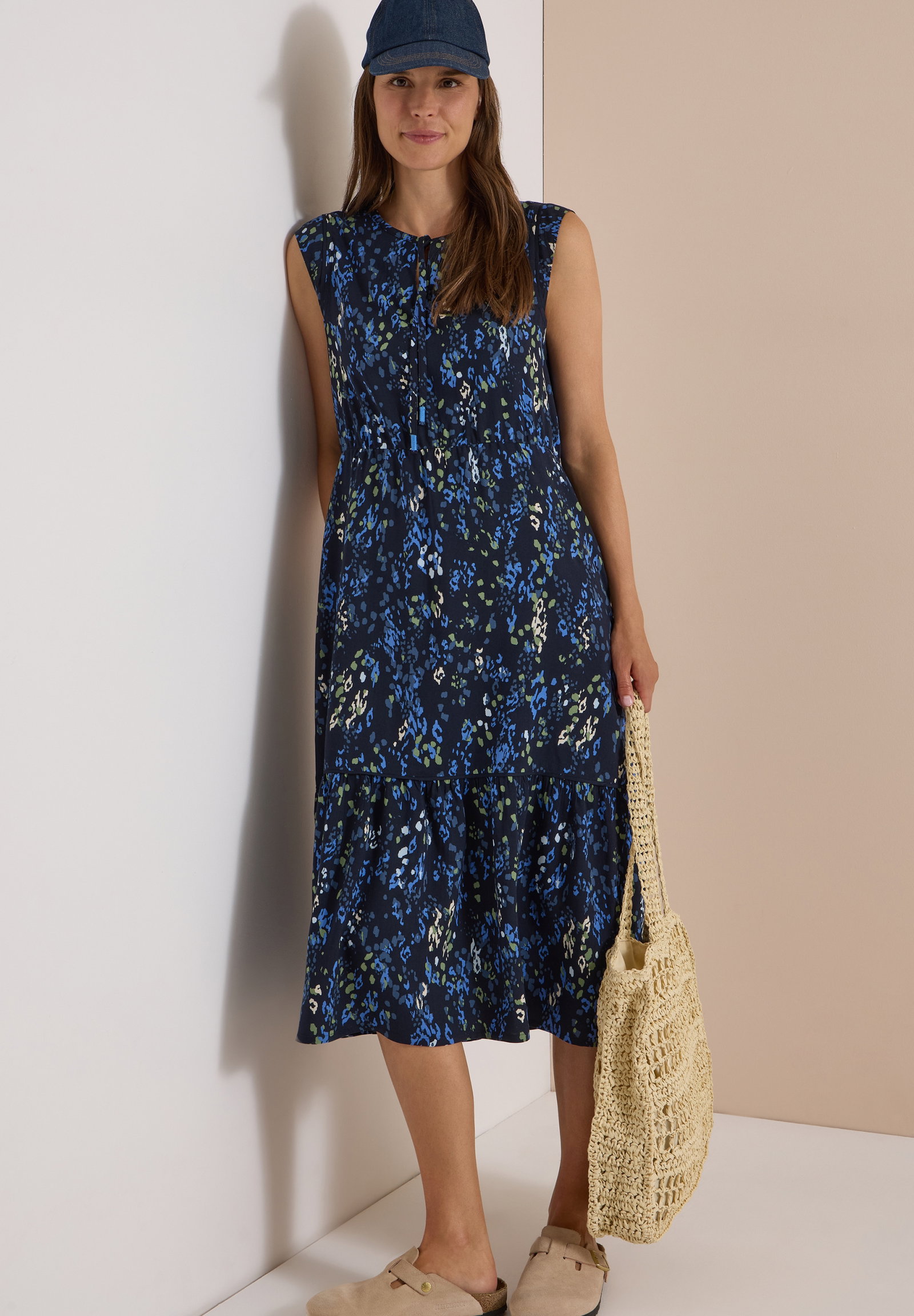 TOS Medi Print Dress, urban dark blue #5