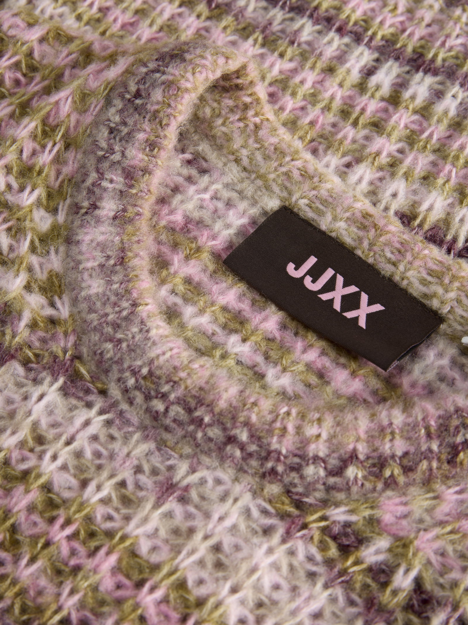 JXSIMONE SPACE DYE CREW NECK KNIT S, Green Moss//multi space dye #4