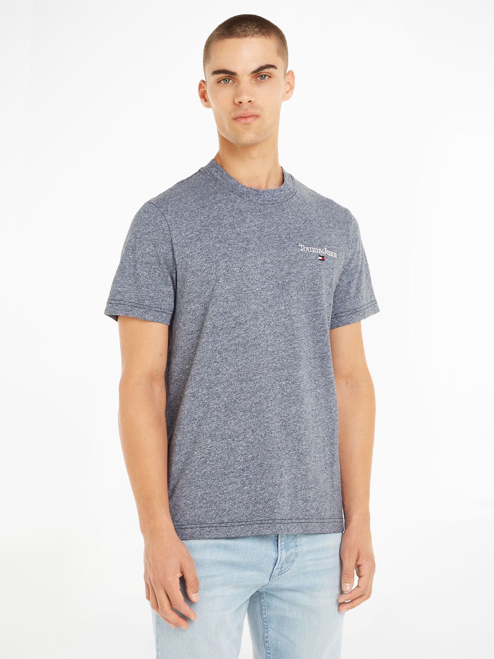 Tommy Jeans |  TJM REG HEATHERED SLUB TEE | XXL | twilight navy
