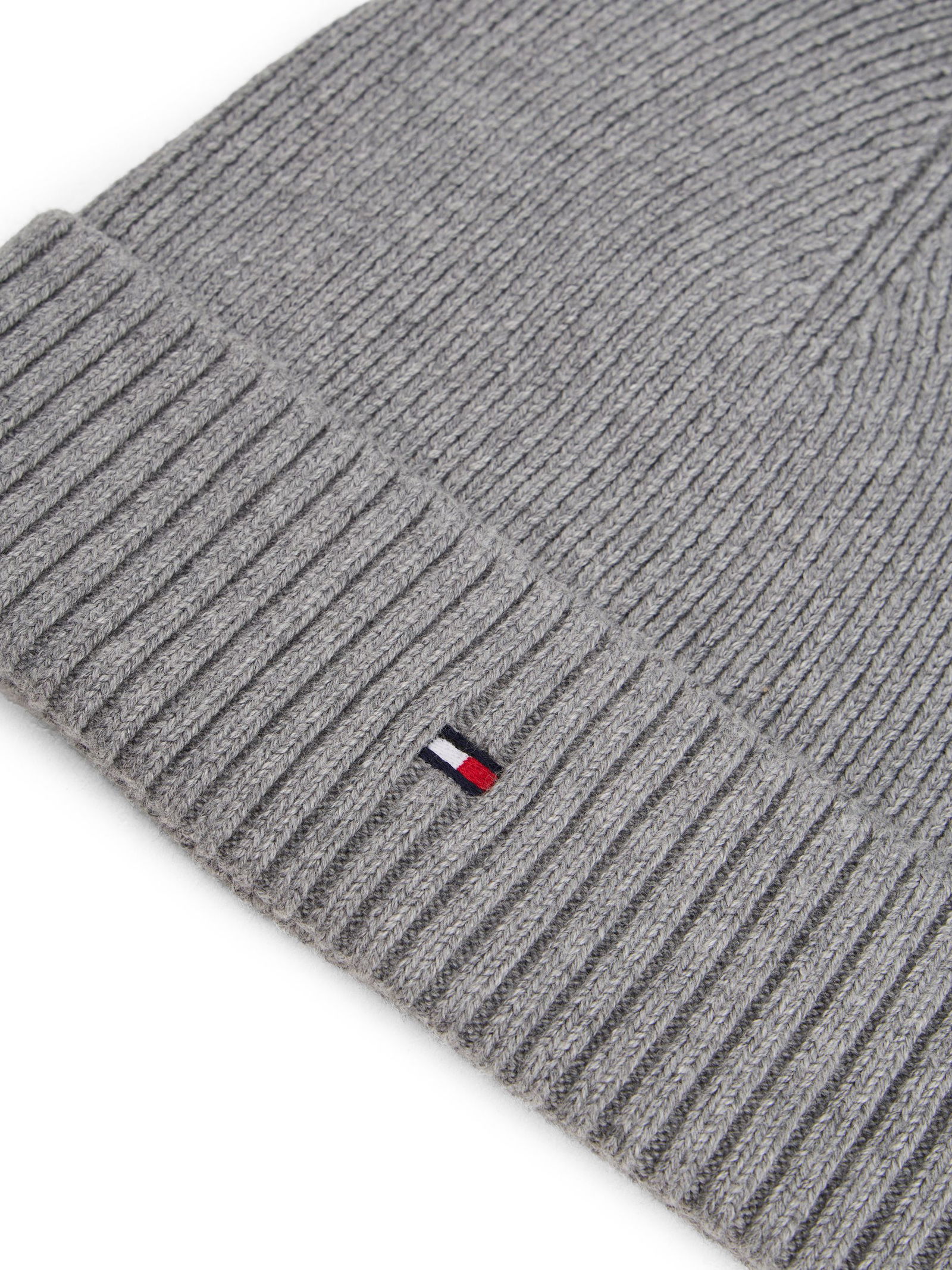 Tommy Hilfiger | Tommy Hilfiger Flag Cotton Beanie | OS | light grey htr