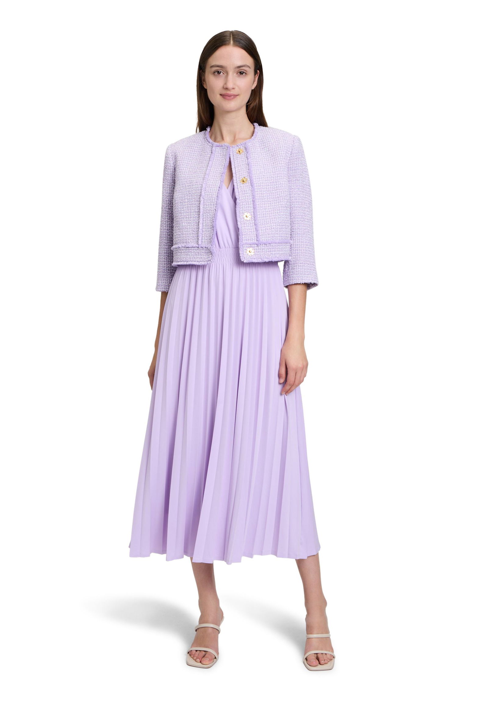  | Blazerjacke Kurz 3/4 Arm, Nature Melange | 36 | lilac melange