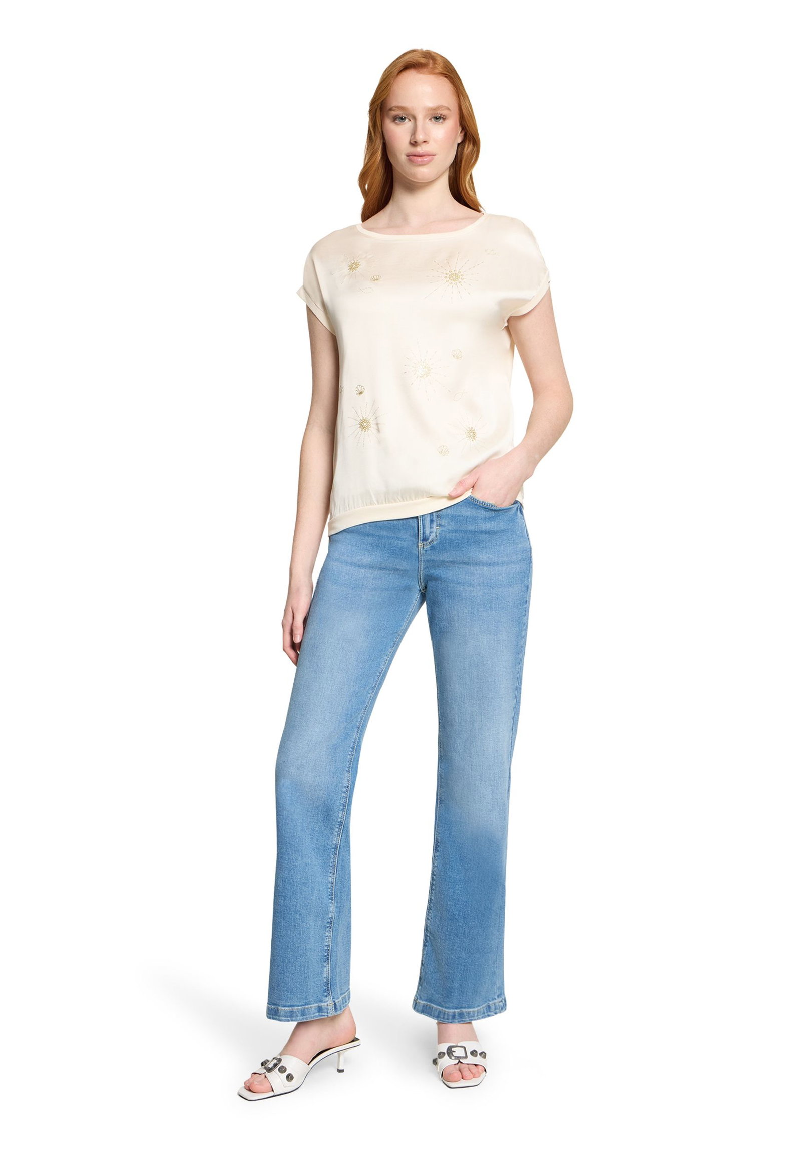 Cartoon |  Casual-Shirt | 36 | patch cream/gold