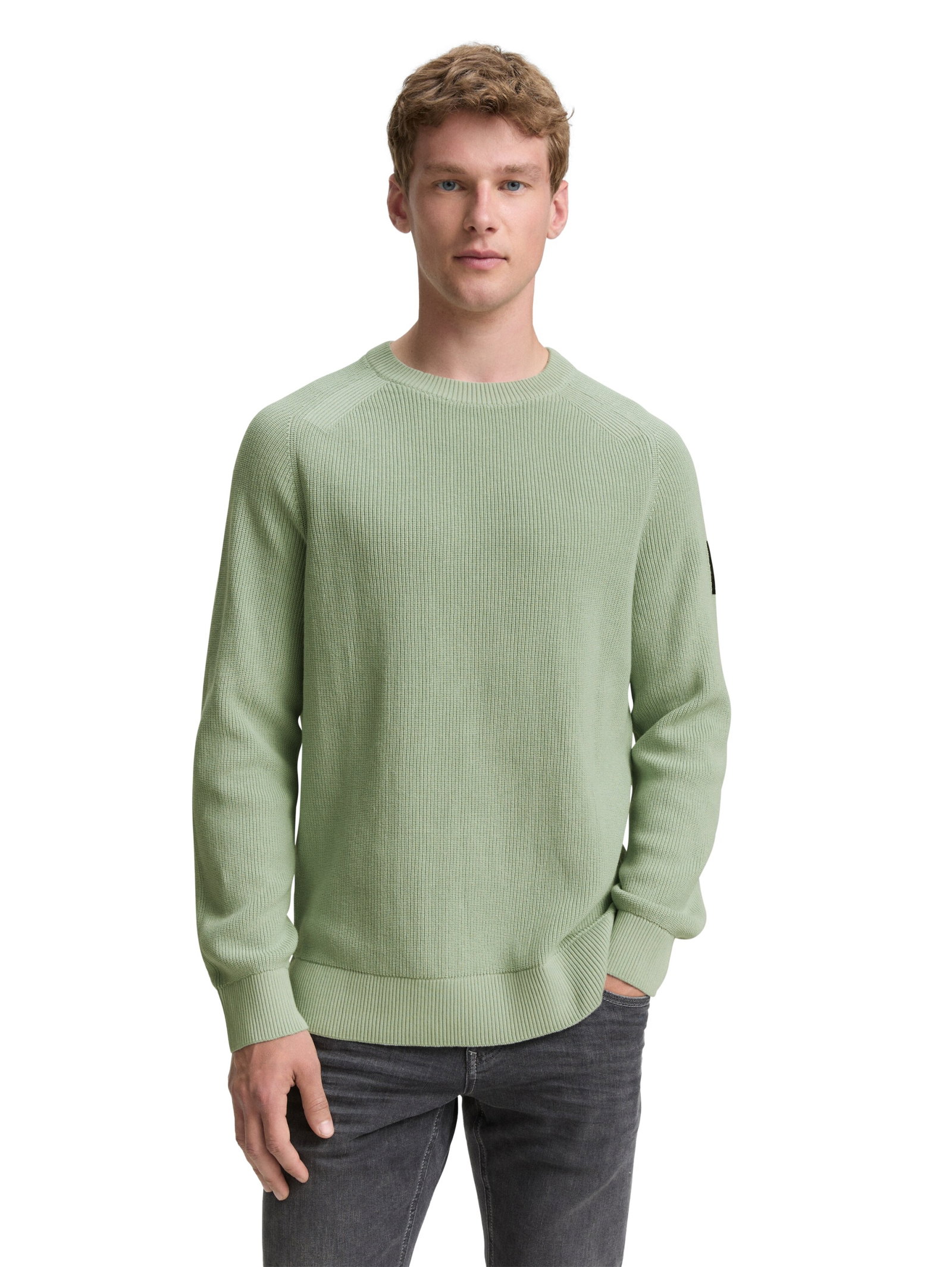 structured multi color crewnec, Fresh Mint Green #6