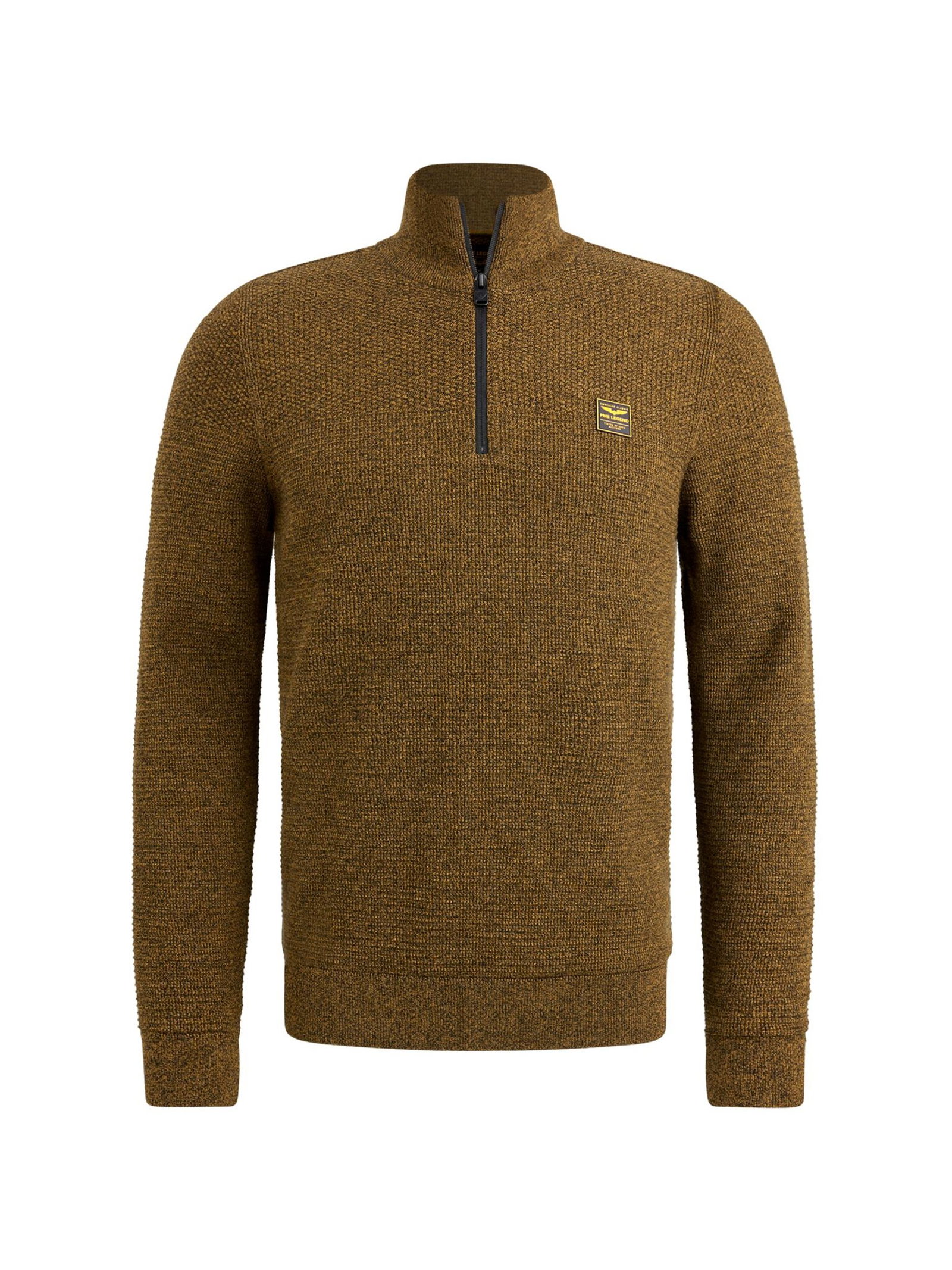 PME Legend |  PME Legend "Half Zip Collar Cotton Mouline" | L | buckthorne brown