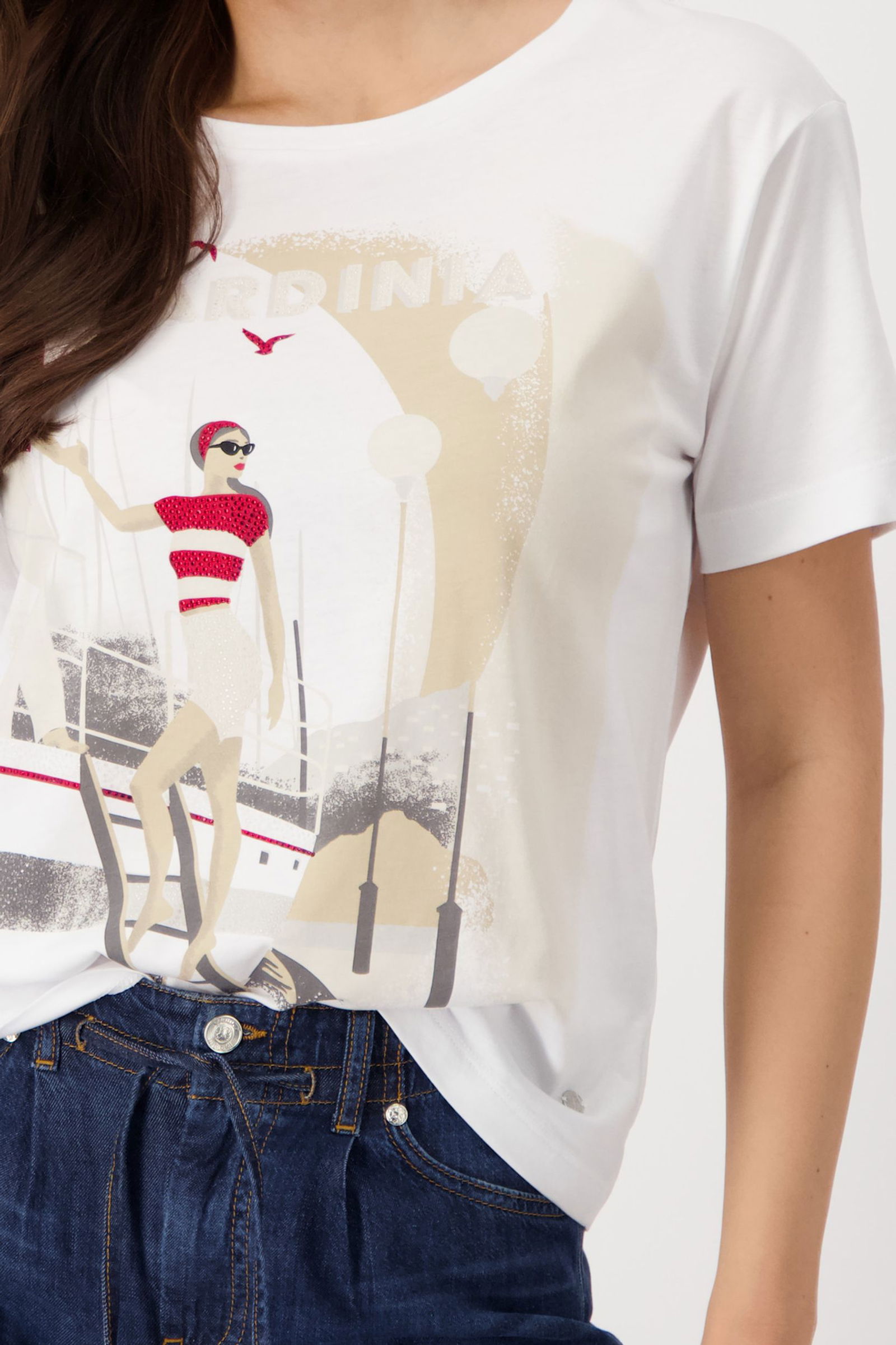 Monari |  T-Shirt, cream | 42