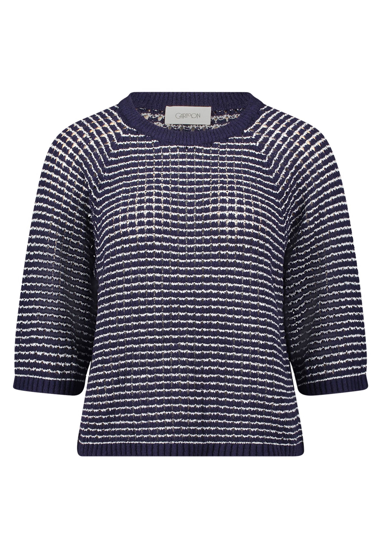 Cartoon |  Cartoon Pullover  | 36 | dunkelblau/weiß