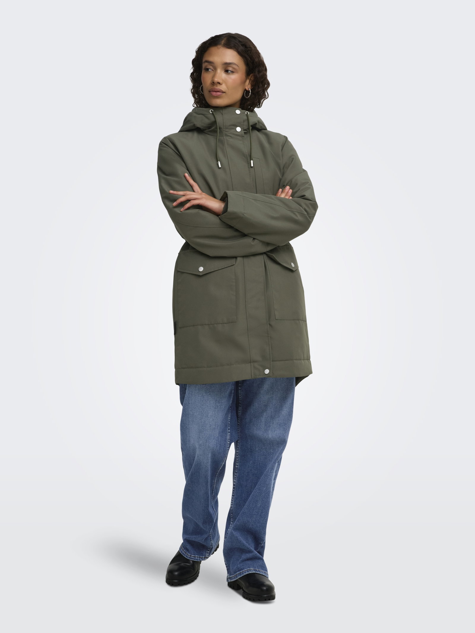 JDYVALENCIA PARKA COAT OTW SIJ, Chimera/FUR KELP #6