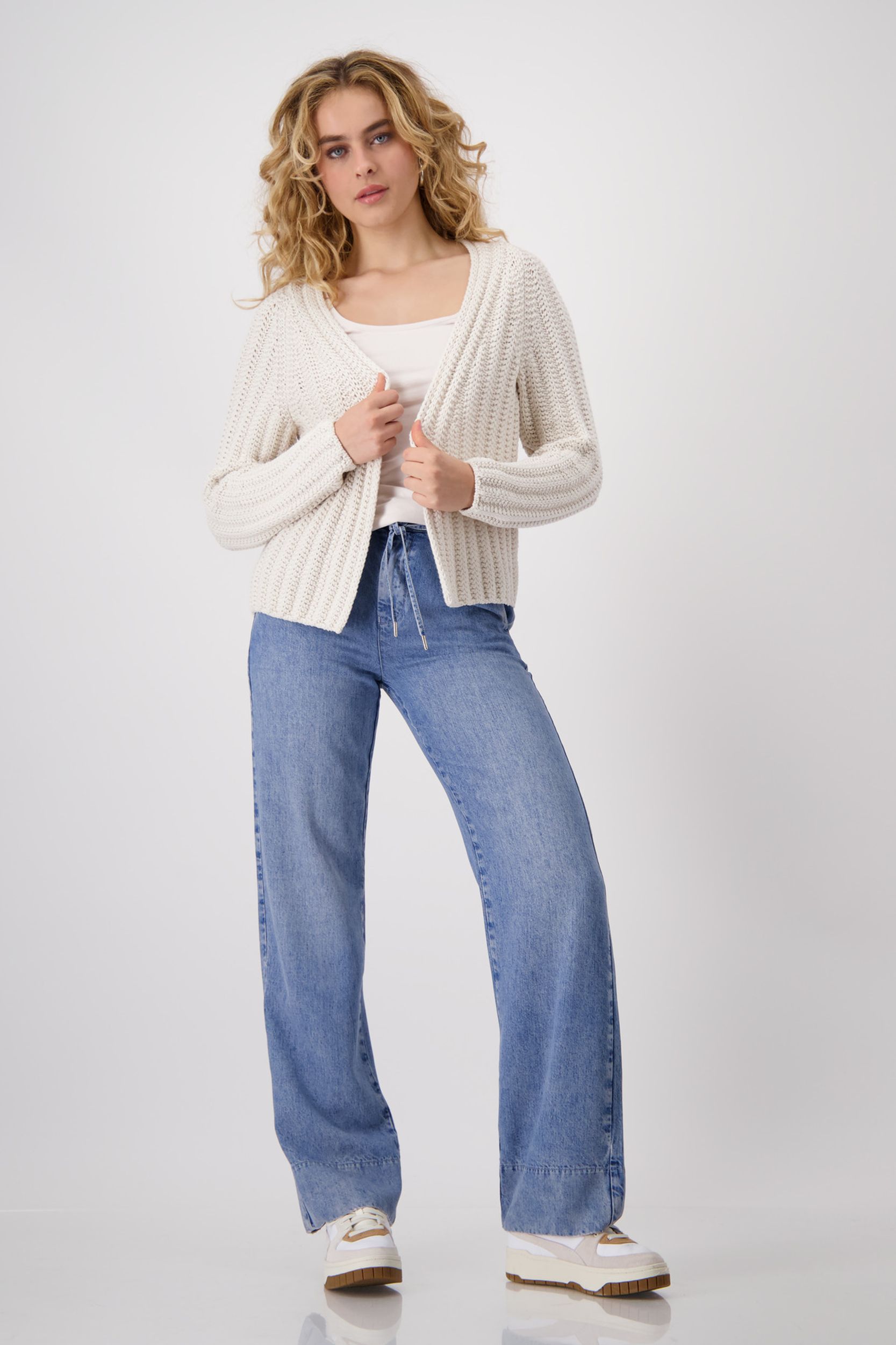 Monari |  Monari Strickjacke | Cardigan  | 46 | creamy beige