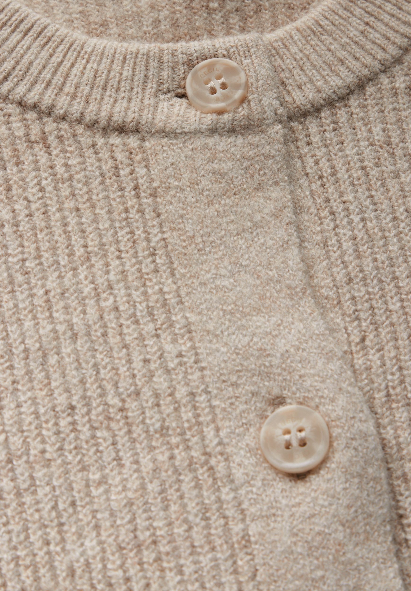 CECIL |  CECIL Strickjacke | Cardigan  | L | desert beige melange