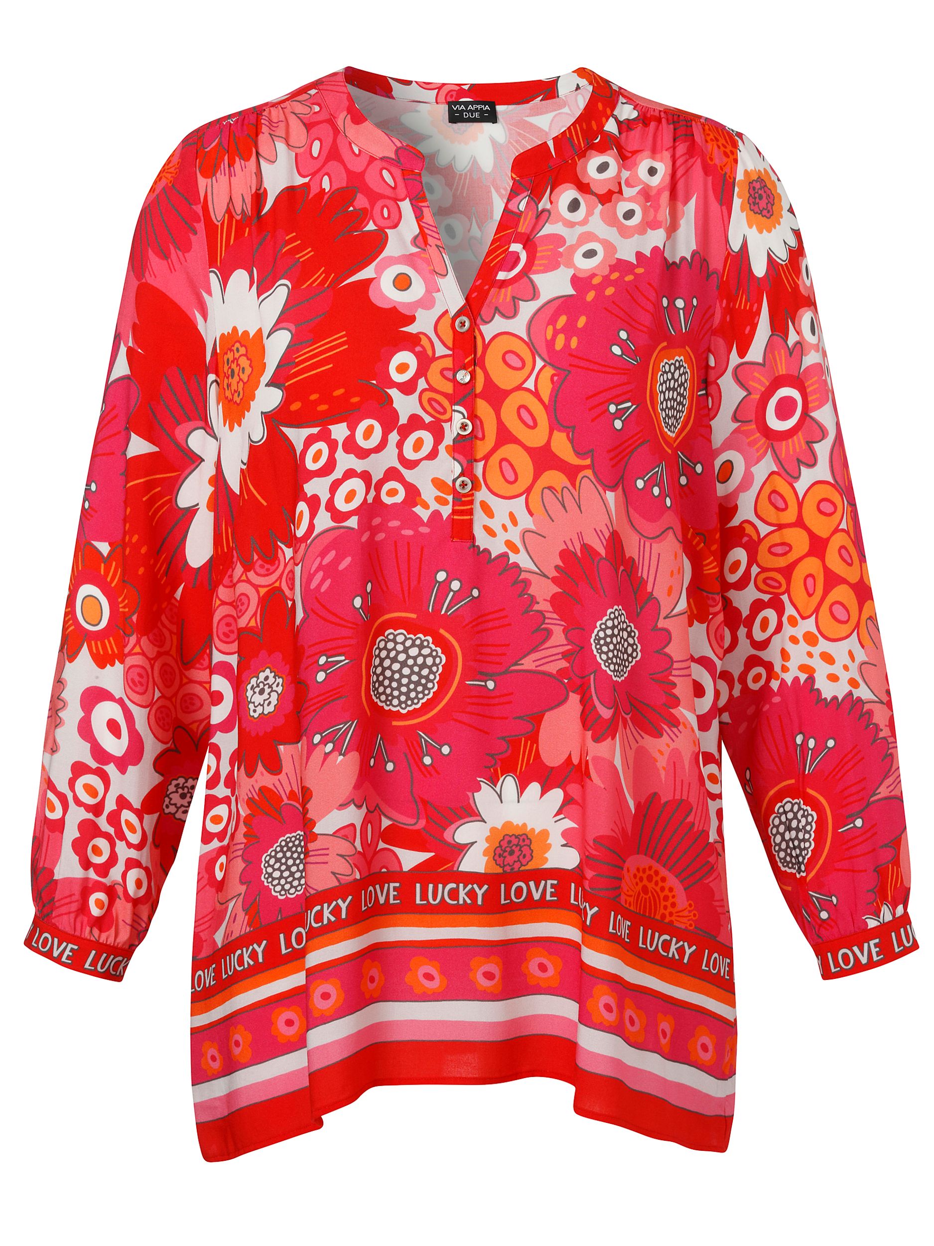 VIA APPIA DUE |  VIA APPIA DUE Druckbluse  | 44 | rot multicolor