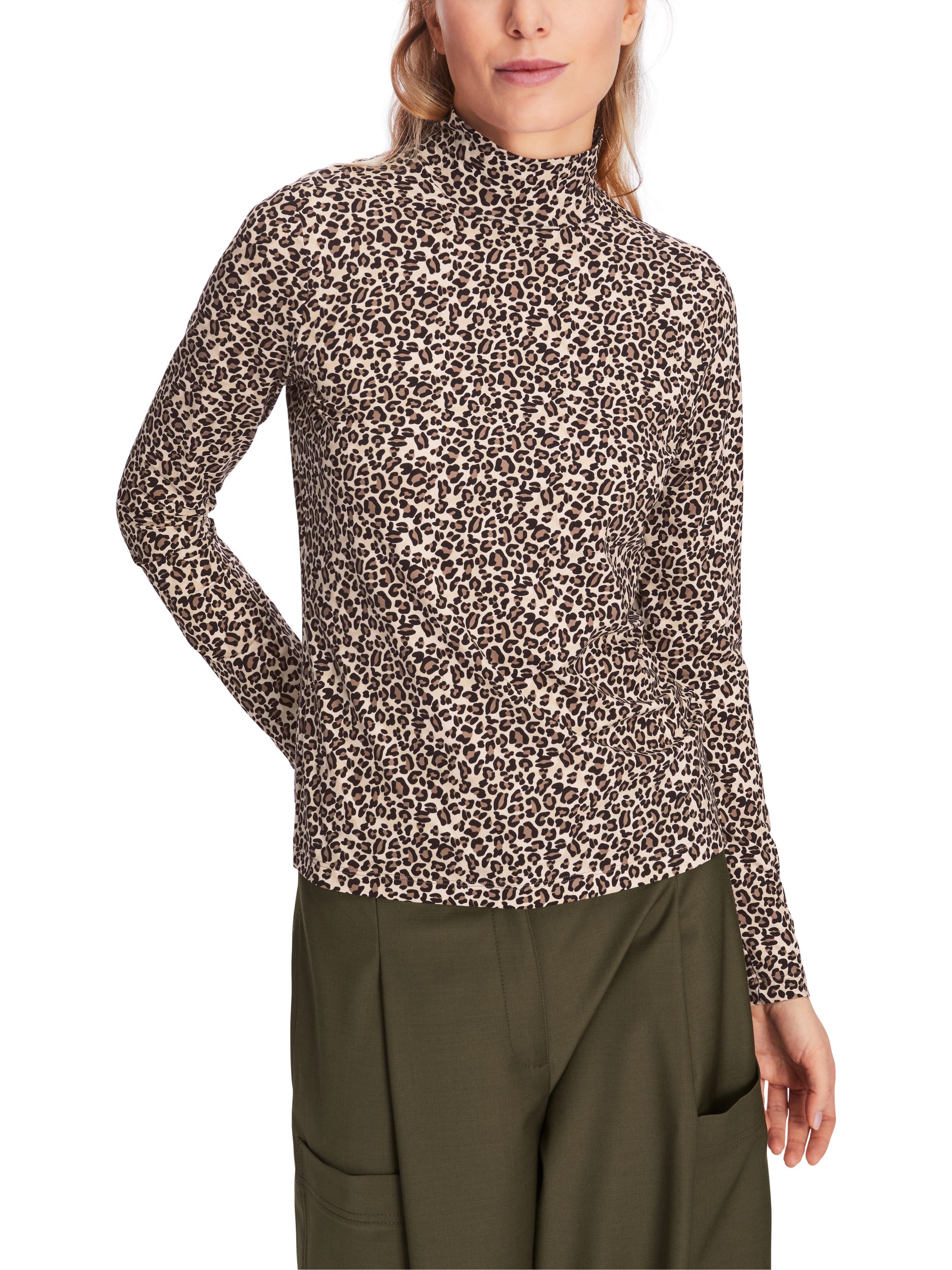 Marc Cain Sports |  Longsleeve in Leo-Print | 38 | soft moon rock