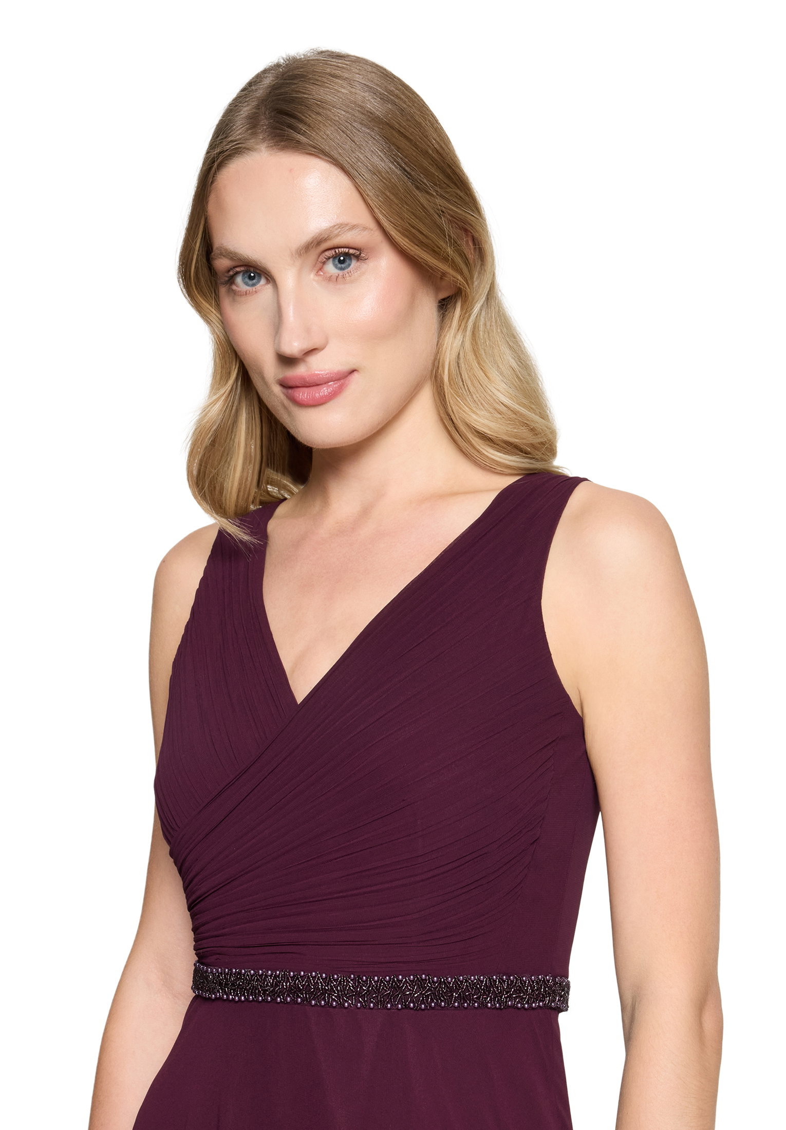 Kleid Lang ohne Arm, Strong Aubergine #6