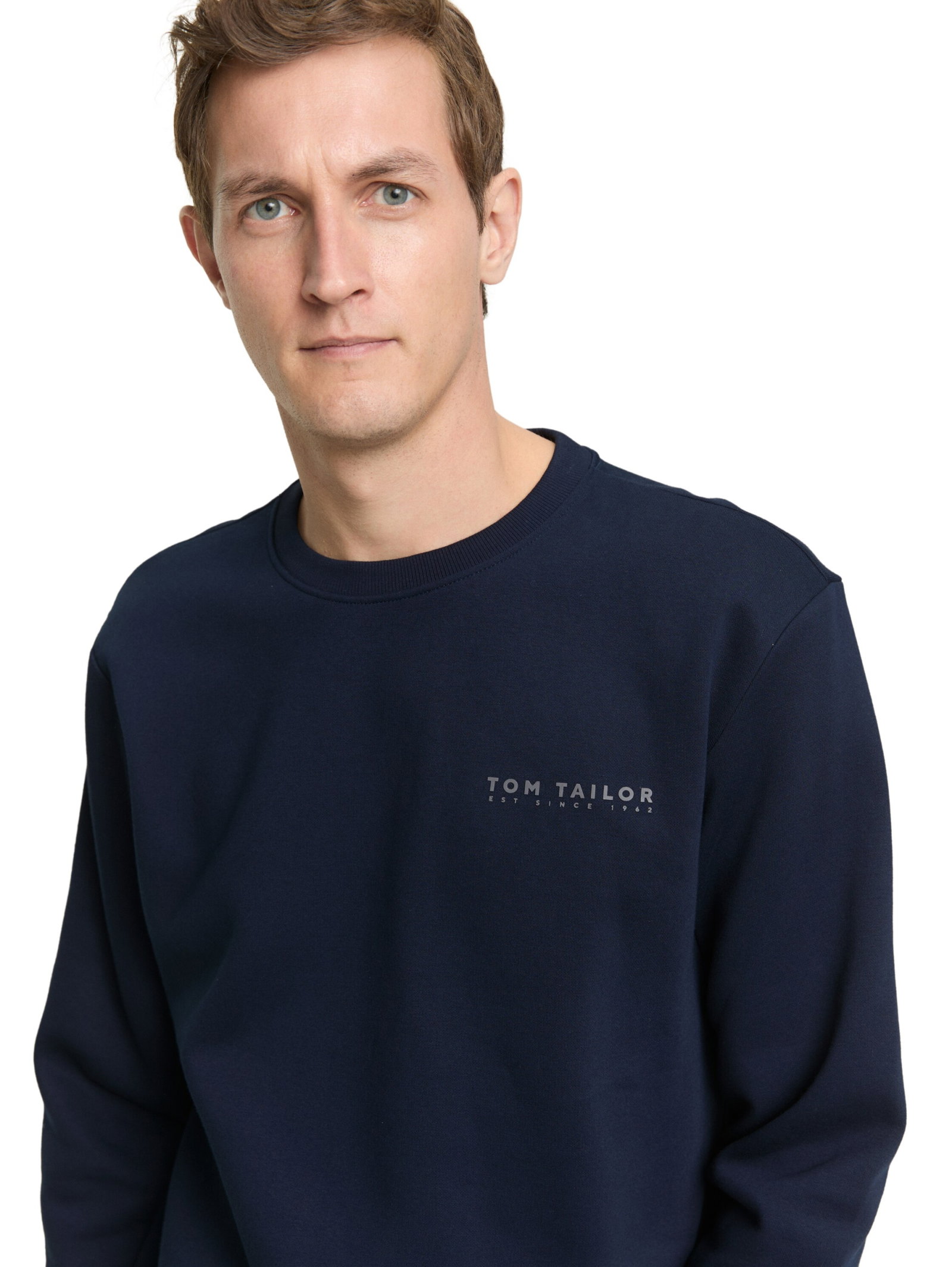 Tom Tailor printed crew neck sweater, sky captain blue #5
