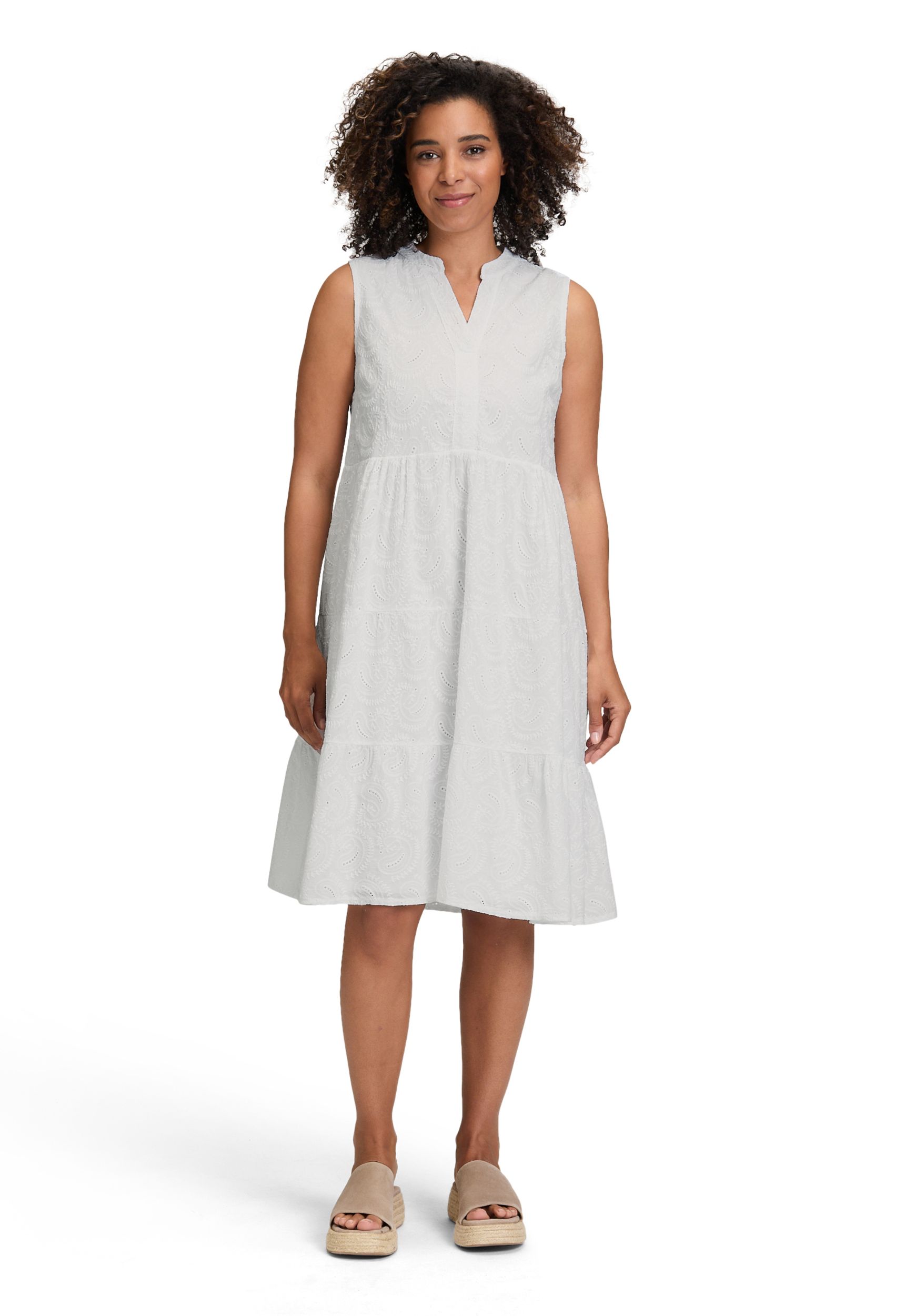  |  Kleid Kurz ohne Arm, Bright White | 38 | weiß