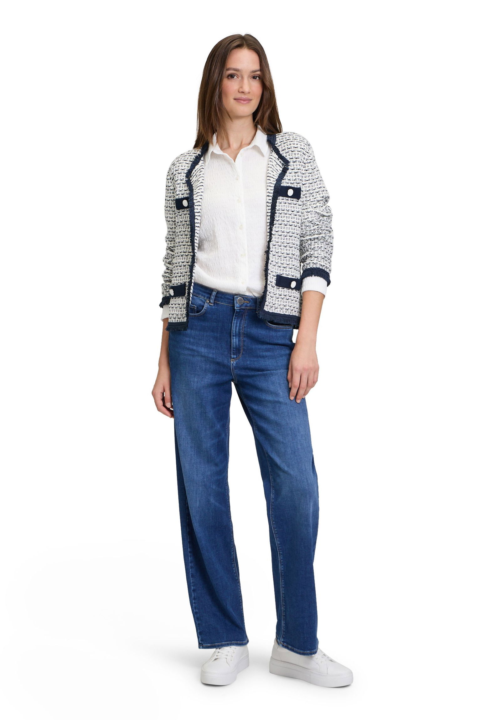 Betty & CO | Betty & CO Kurzblazer | 44 | weiß/dunkelblau