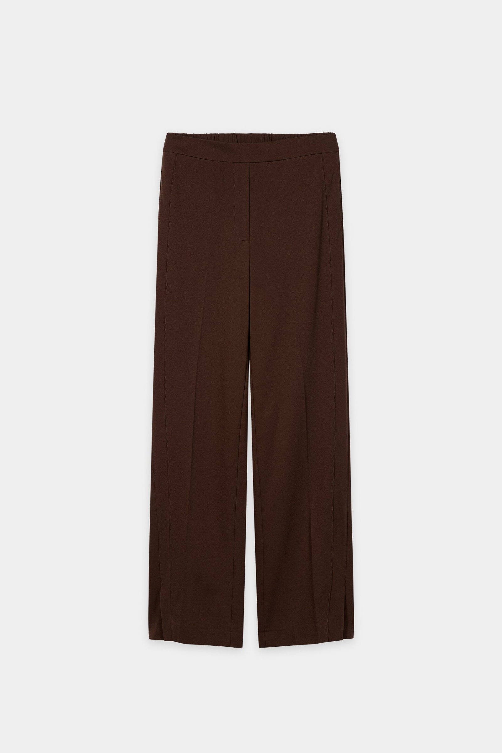 Luisa Cerano Wideleg Hose aus Punto-Milano marone #1