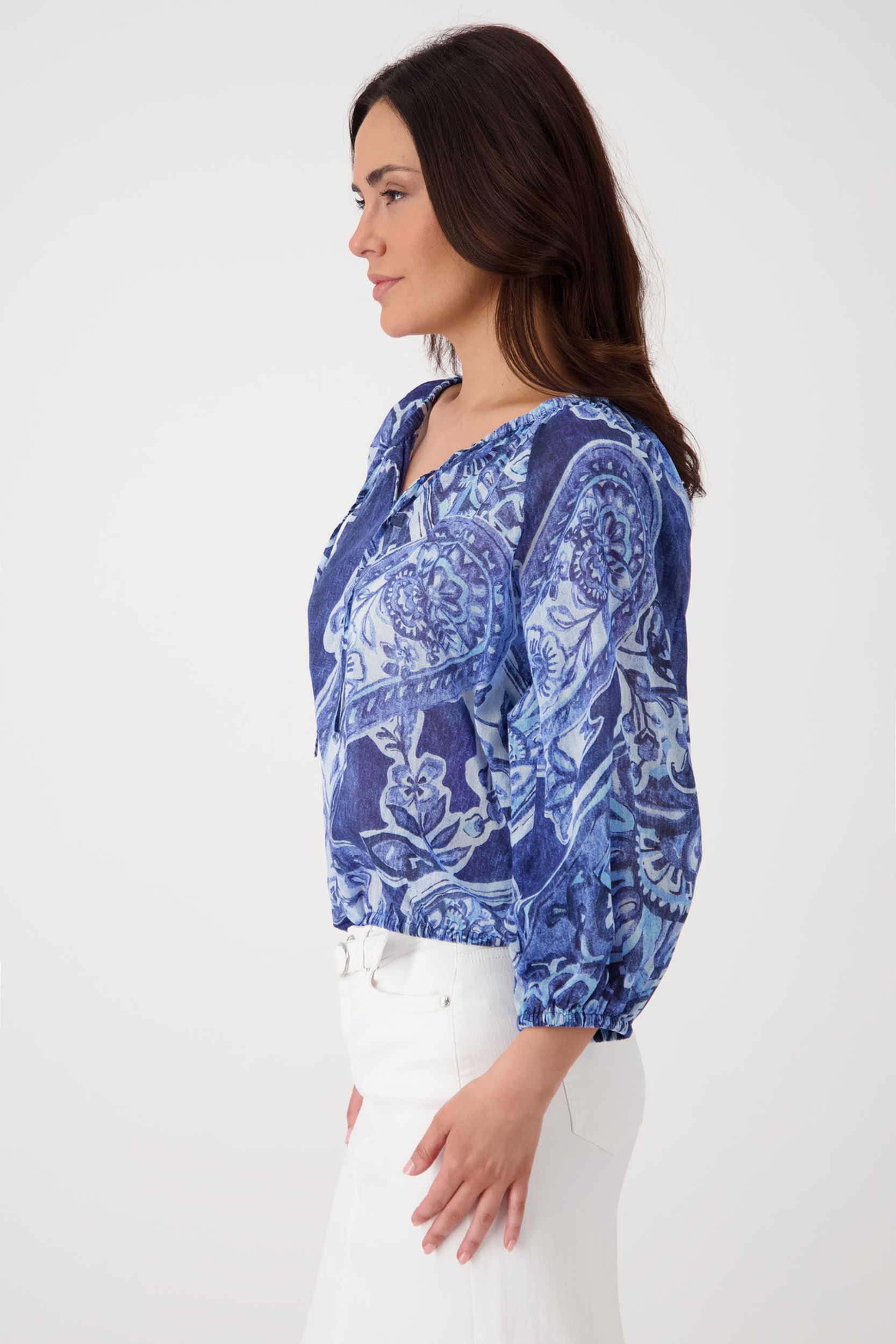Monari |  Monari Druckbluse  | 42 | royal