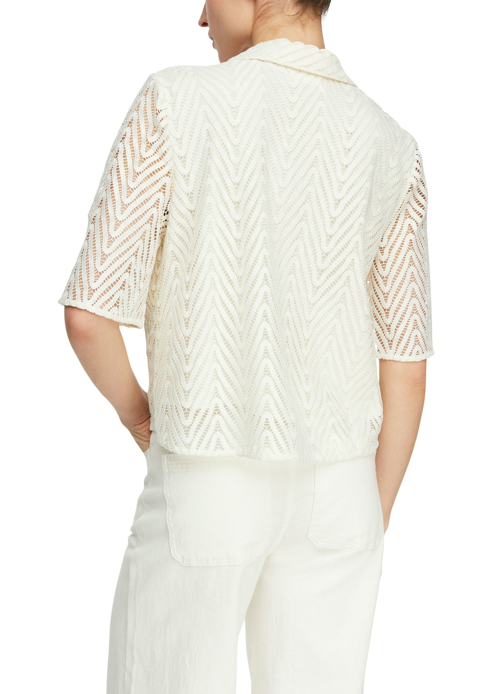 Comma |  Comma Druckbluse  | 36 | weiß