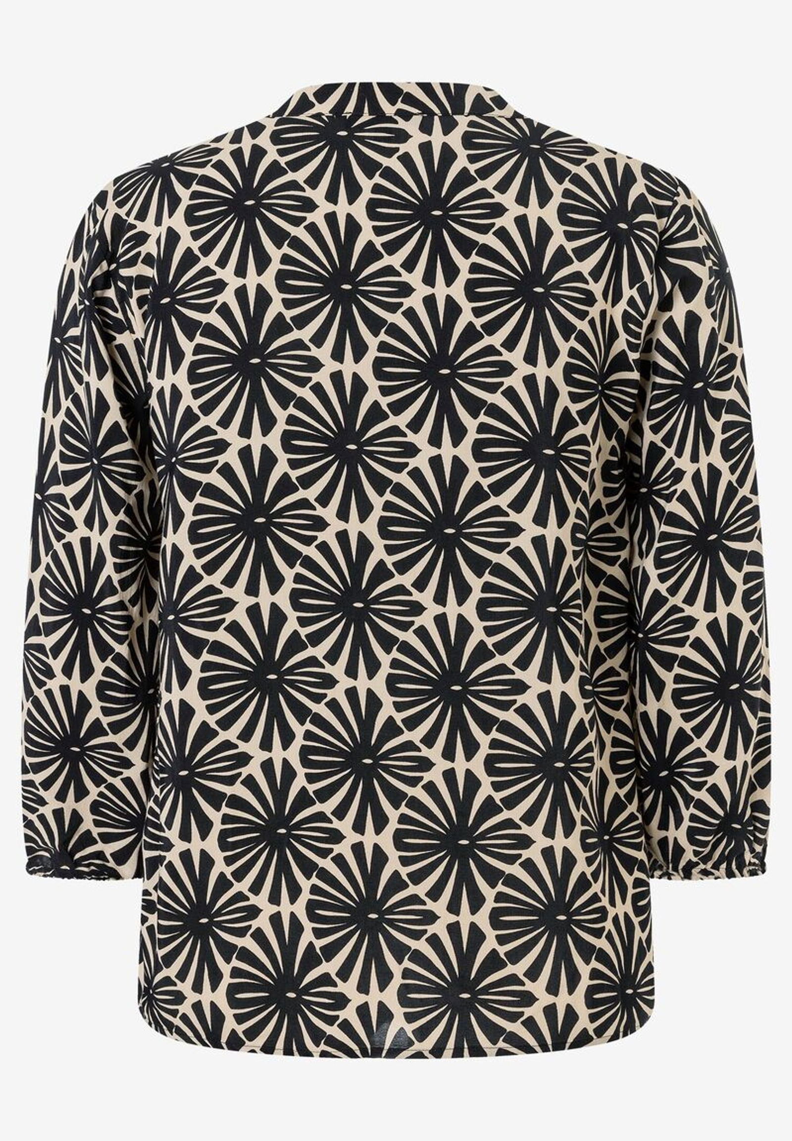 6ef1080562f03c6f1f7a7acf42beaff1  |  Printed Ecovero Blouse, round graphical print | 42 | schwarz