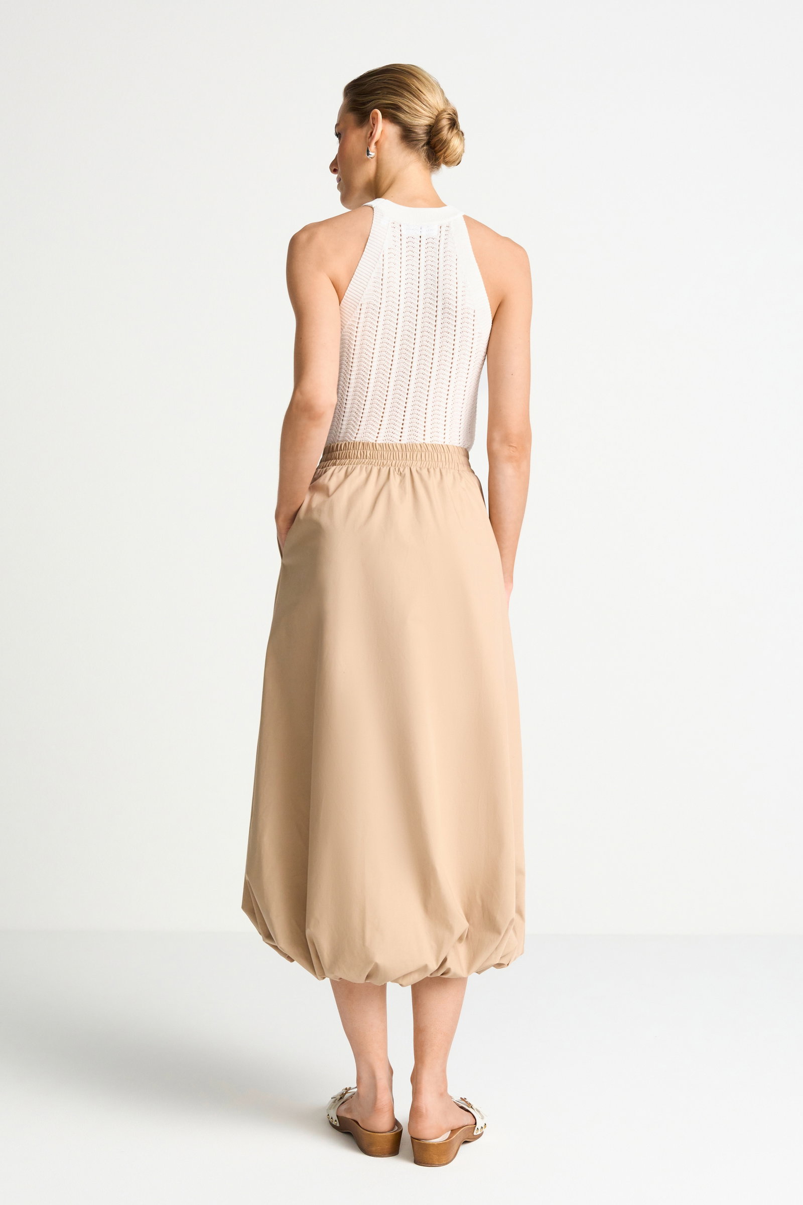 Balloon Cotton Skirt, caffee latte #4
