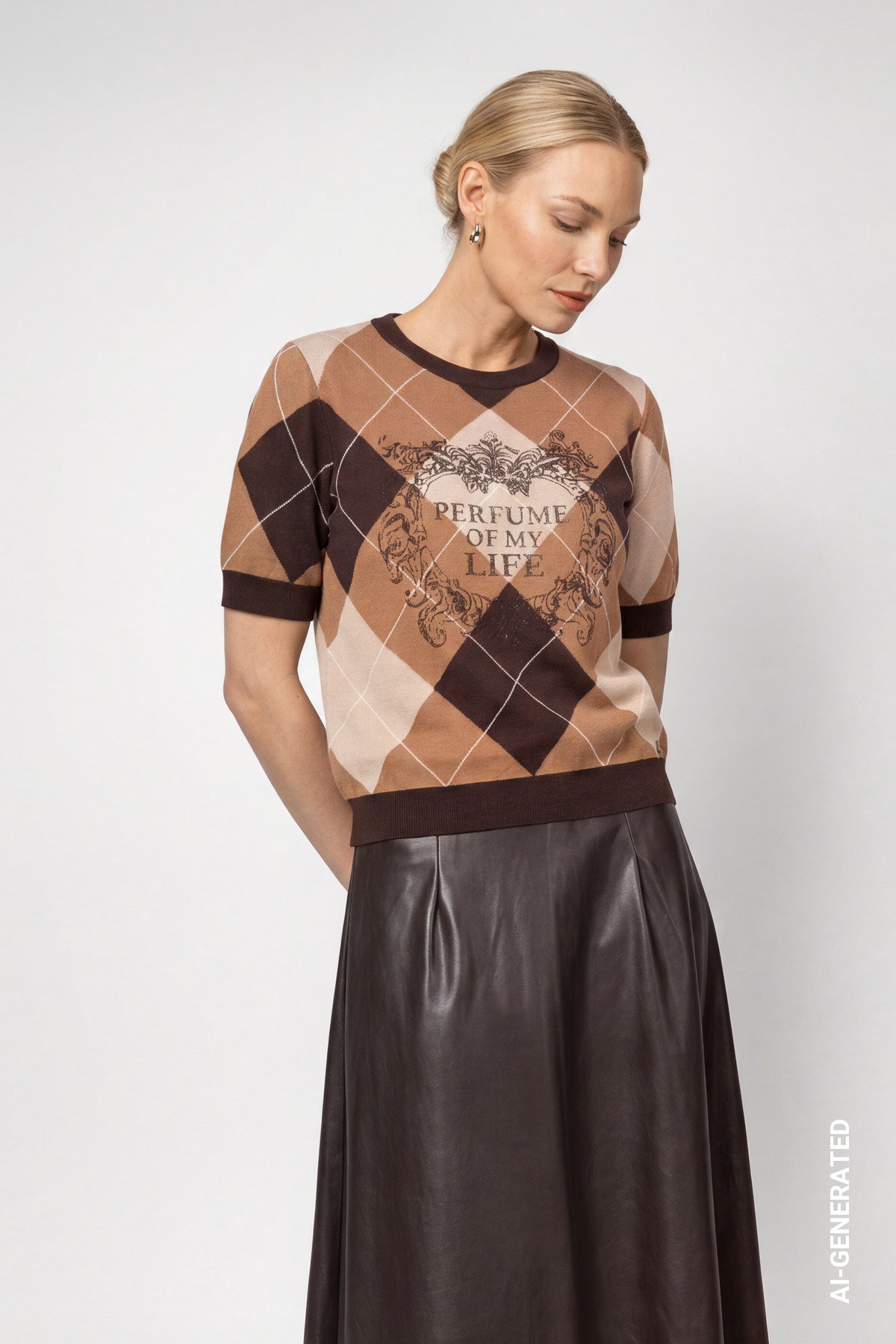 Pullover, black coffee gemustert #2
