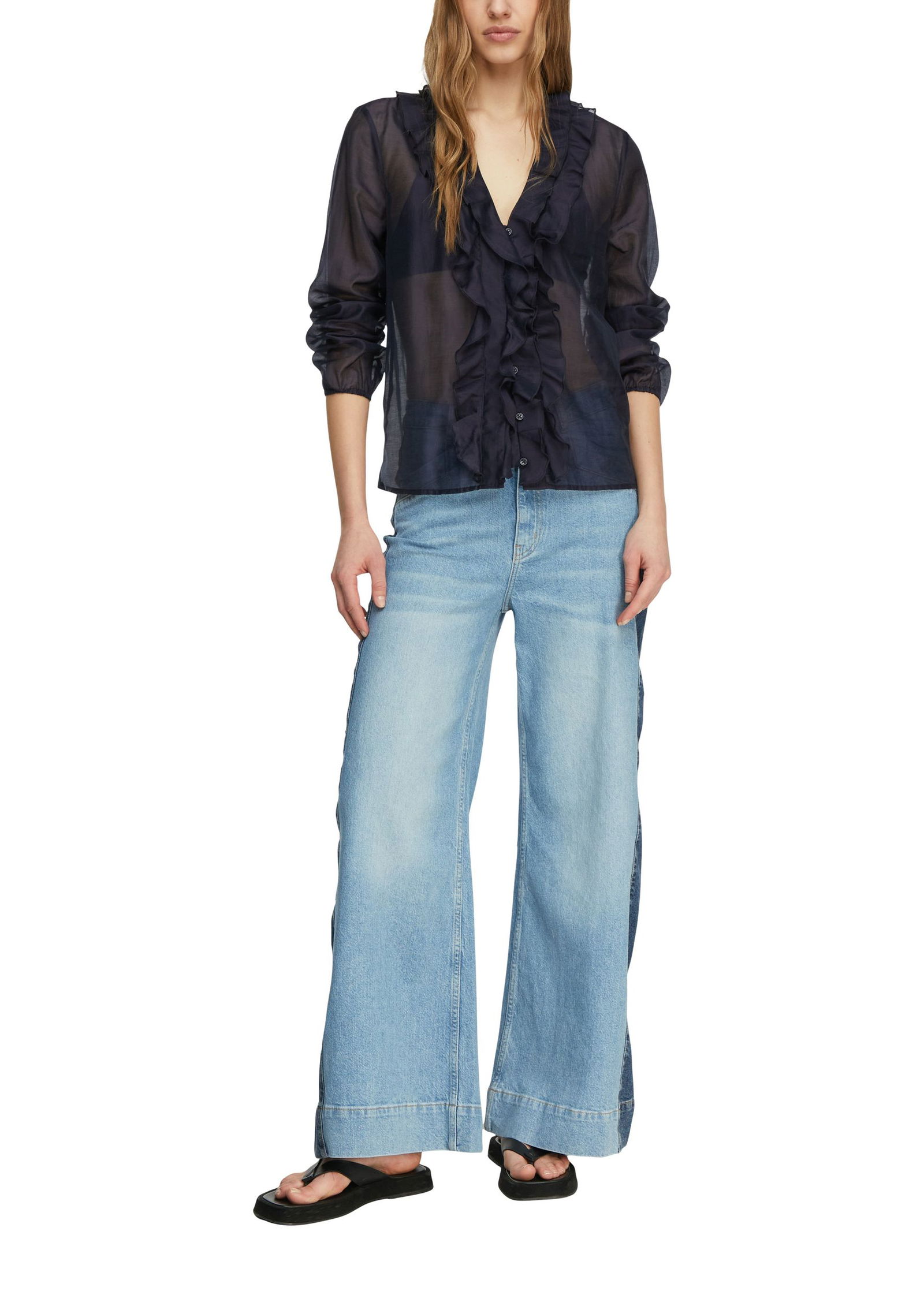 Comma |  Comma Druckbluse  | 36 | blau