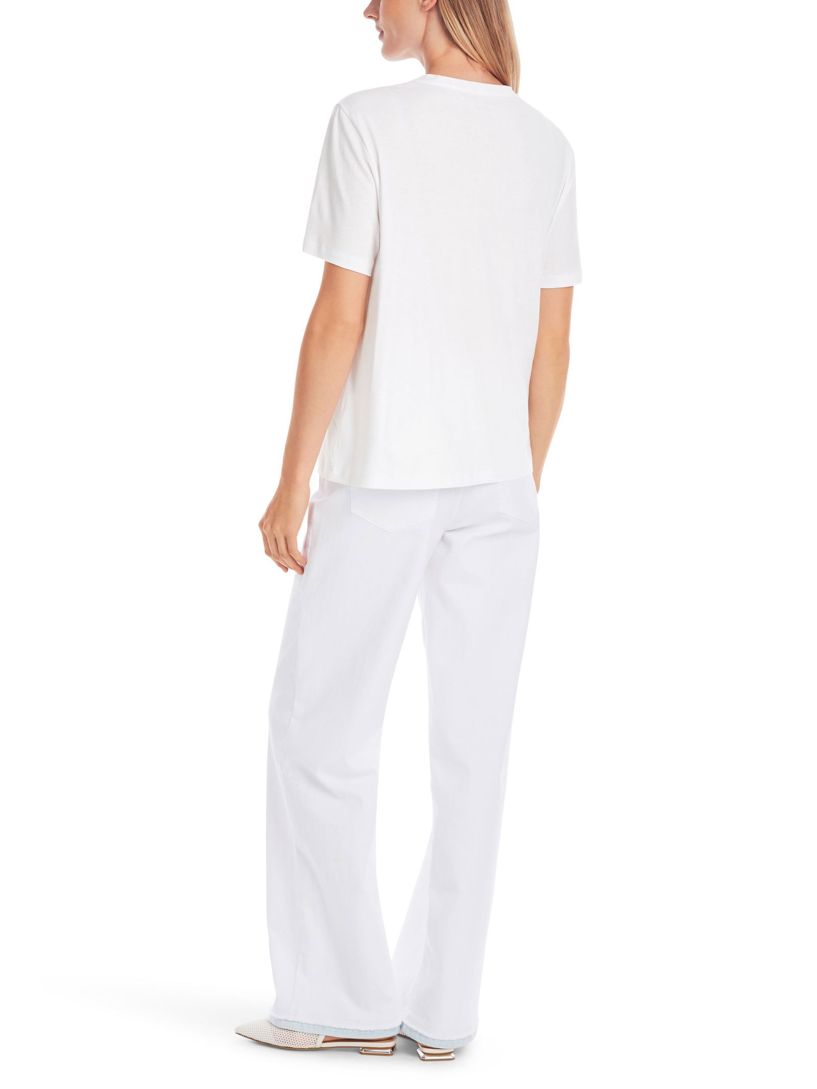 Marc Cain Collections | Mit Print - T-Shirt aus 100 % Baumwolle | 46 | white