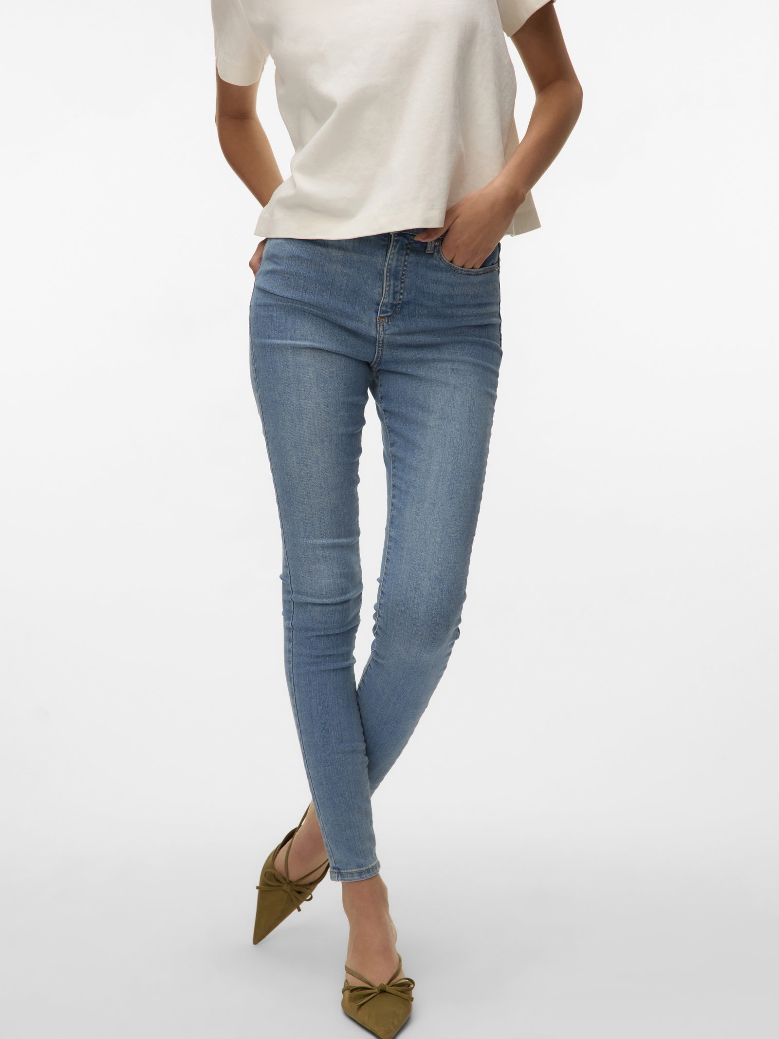 VMSOPHIA HW SKINNY JEANS LT BL NOOS, Light Blue Denim #6