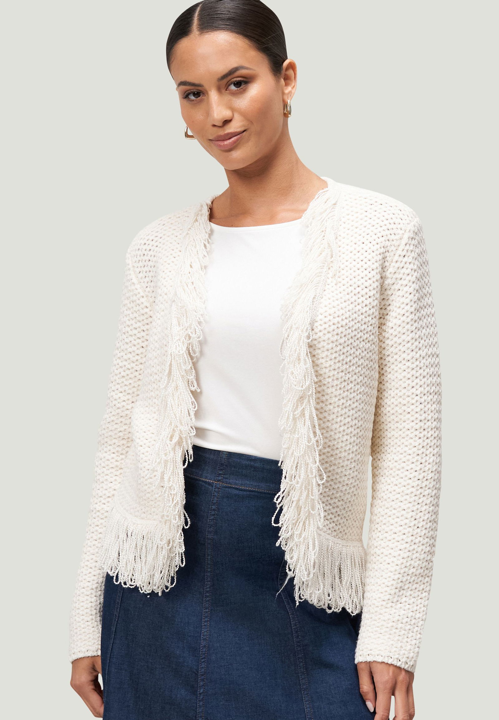 f9225311d66b6d86d077de87592a8919 Zero | Zero Strickjacke | Cardigan | 44 | creamwhite