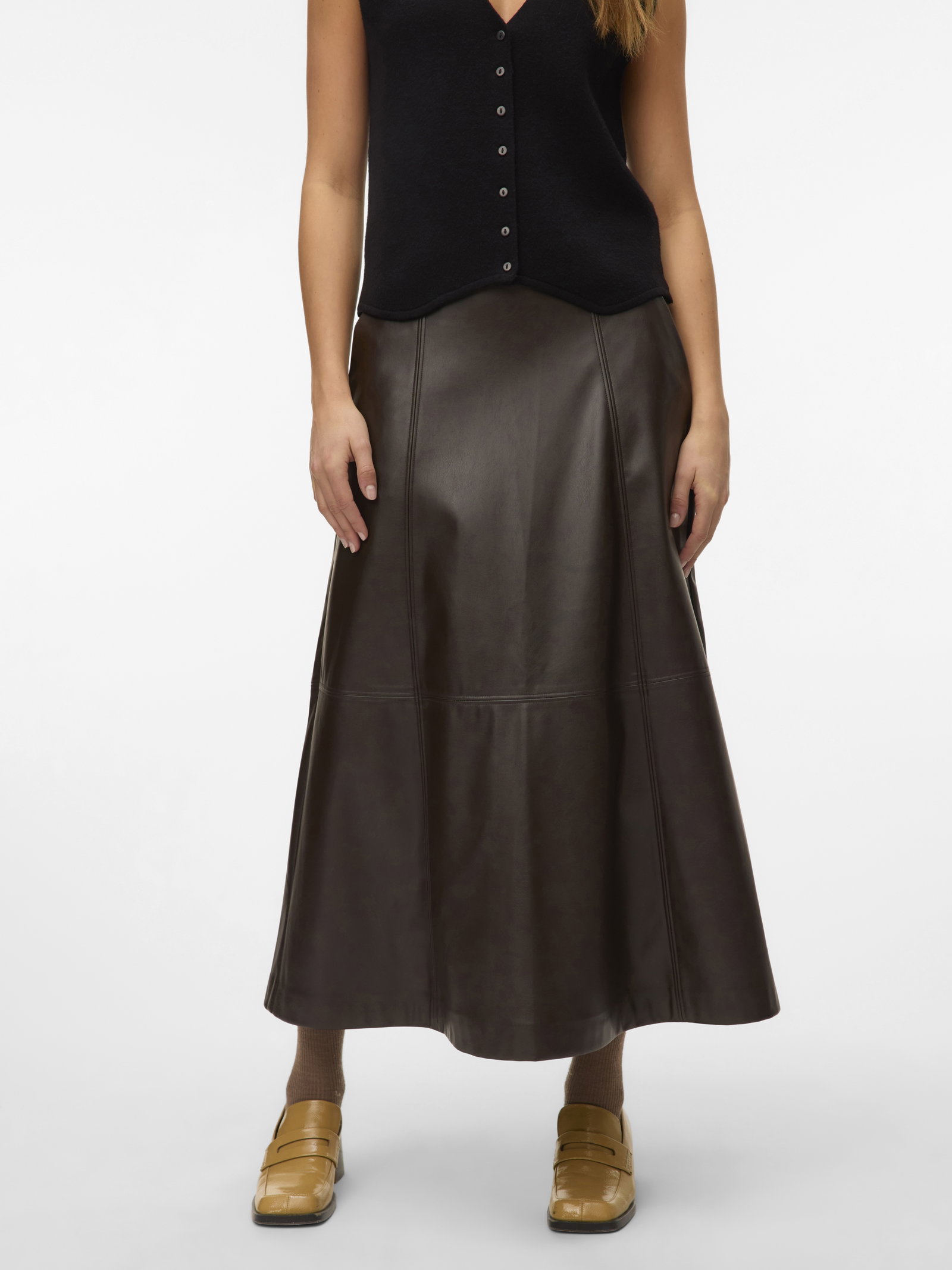 VMOLIVE HW COATED ANKLE SKIRT PRM, Chocolate Torte #6