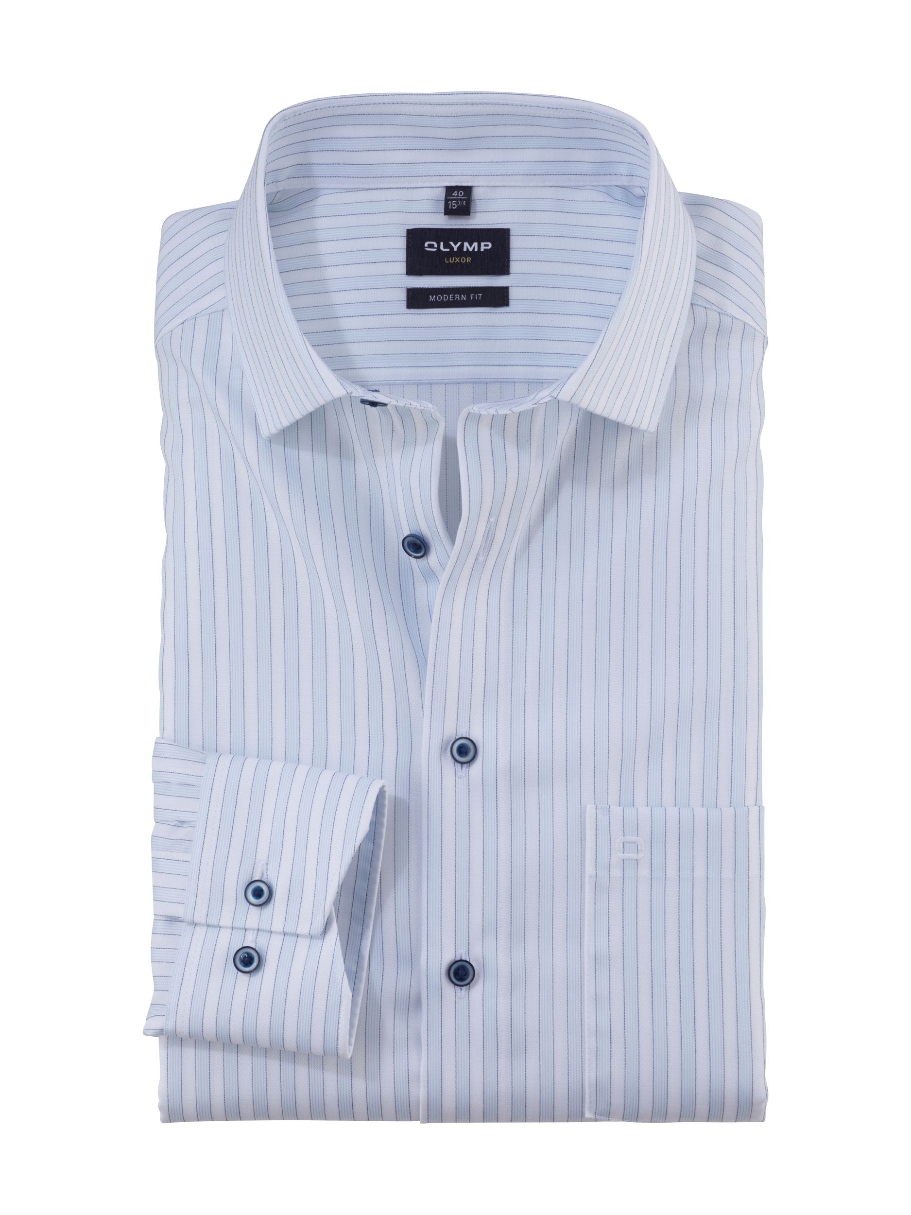 Olymp |  Olymp Hemd Modern Fit  | 42 | bleu