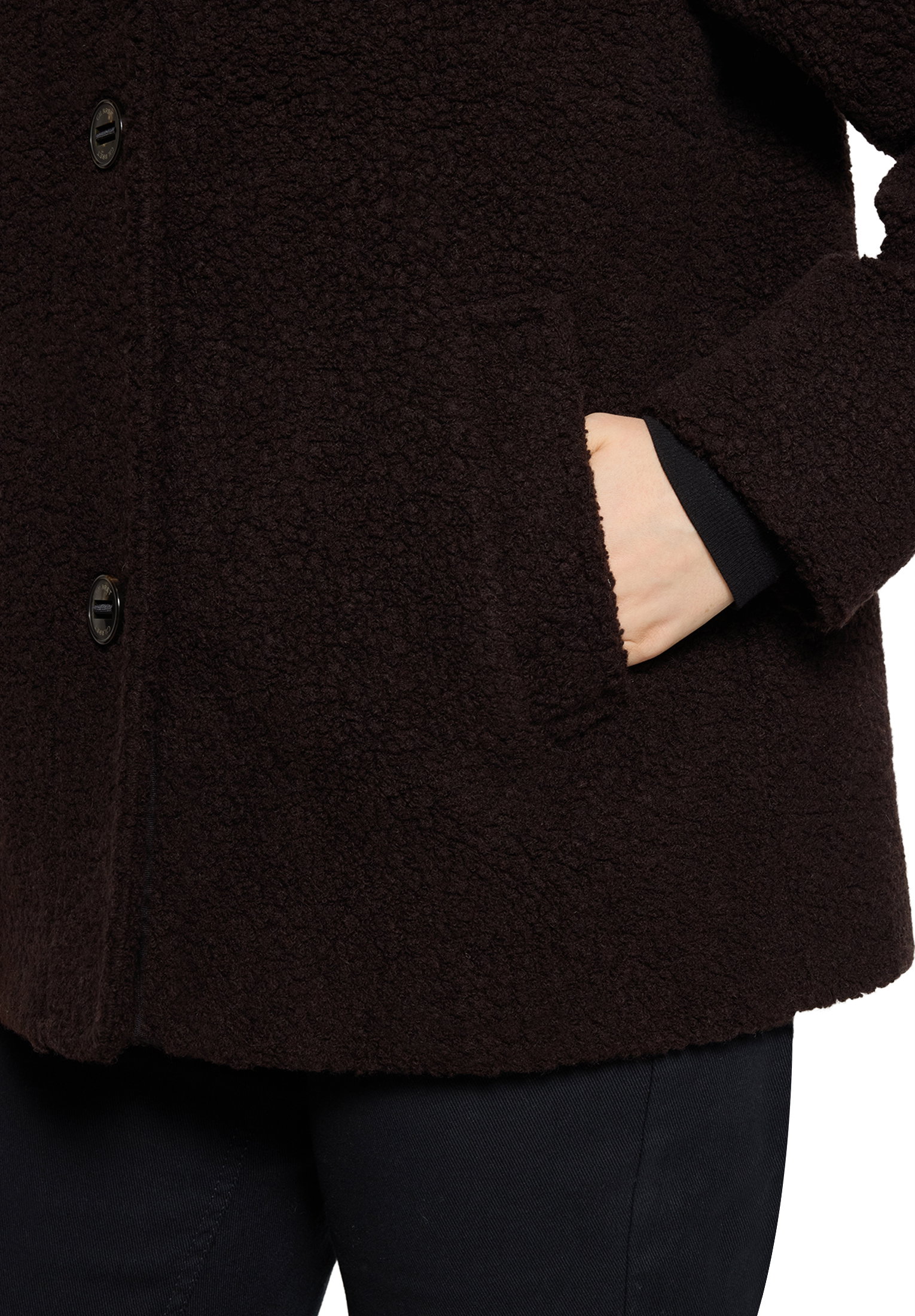 Jacke Wolle, Dark Brown Melange #7