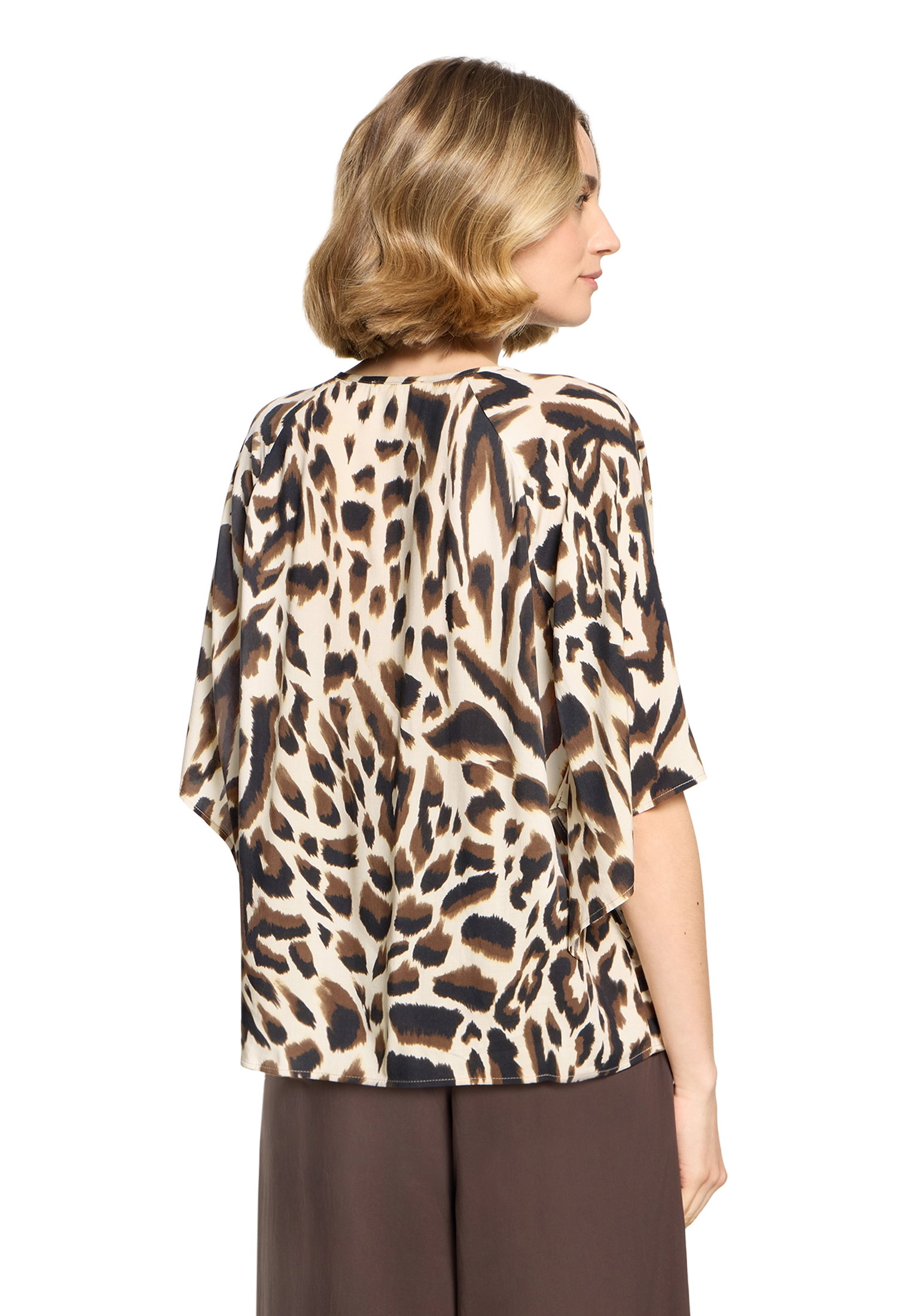Bluse Kurz 1/2 Arm, Nature/Khaki #4