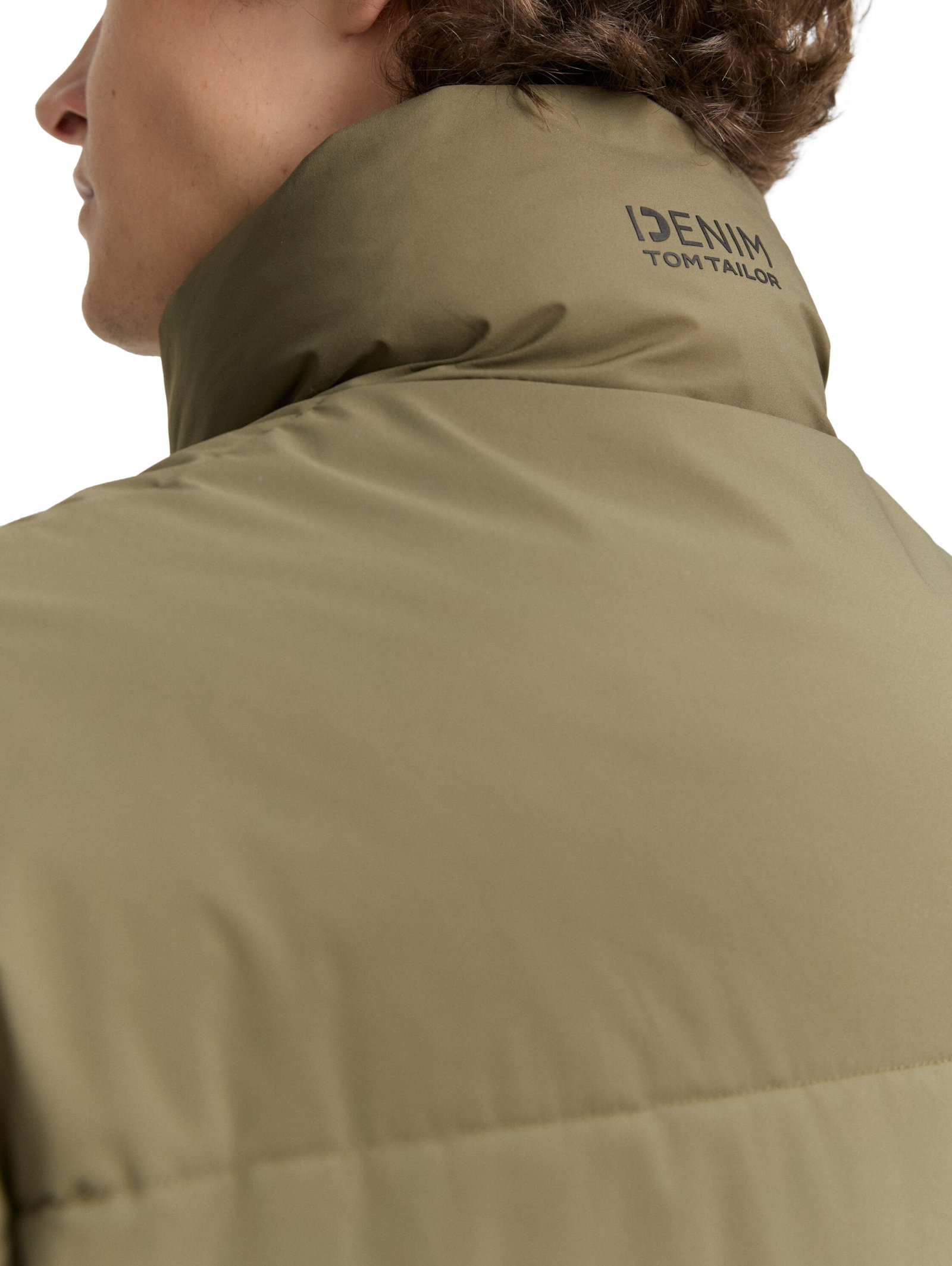 stand-up puffer jacket, jungle soil green #6