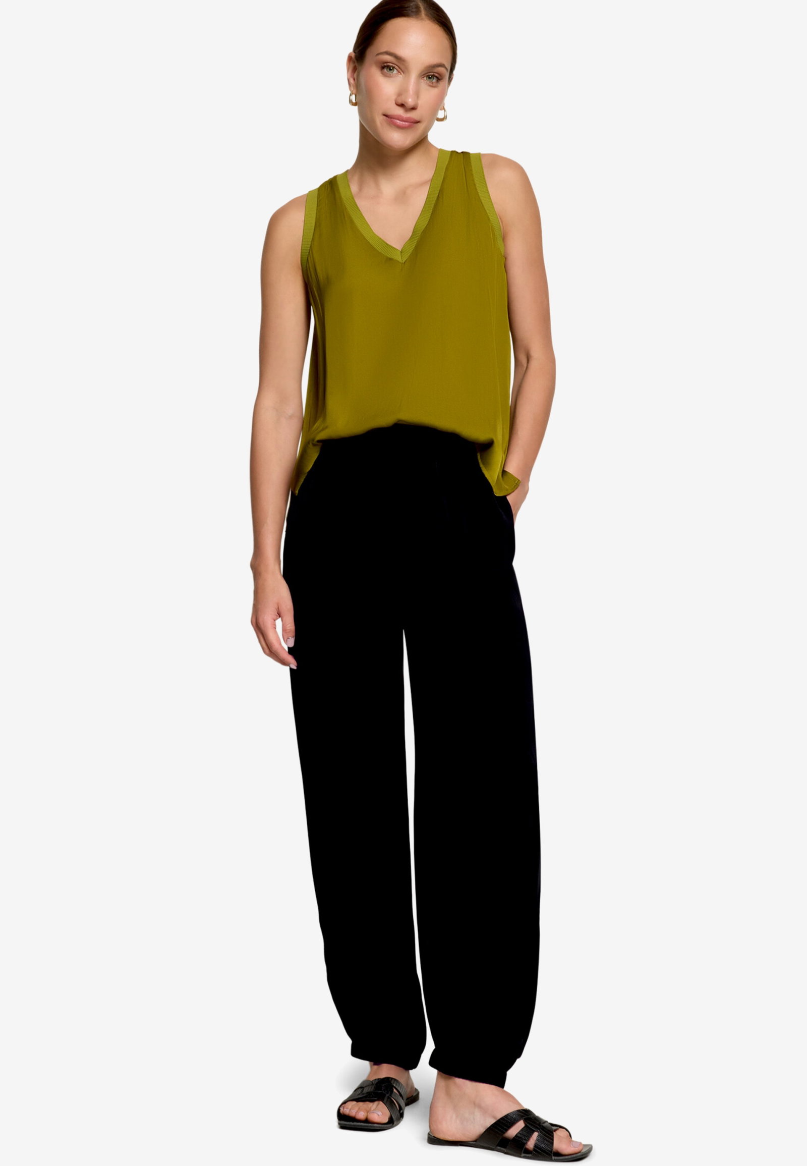 Bluse Kurz ohne Arm, Fir Green #4