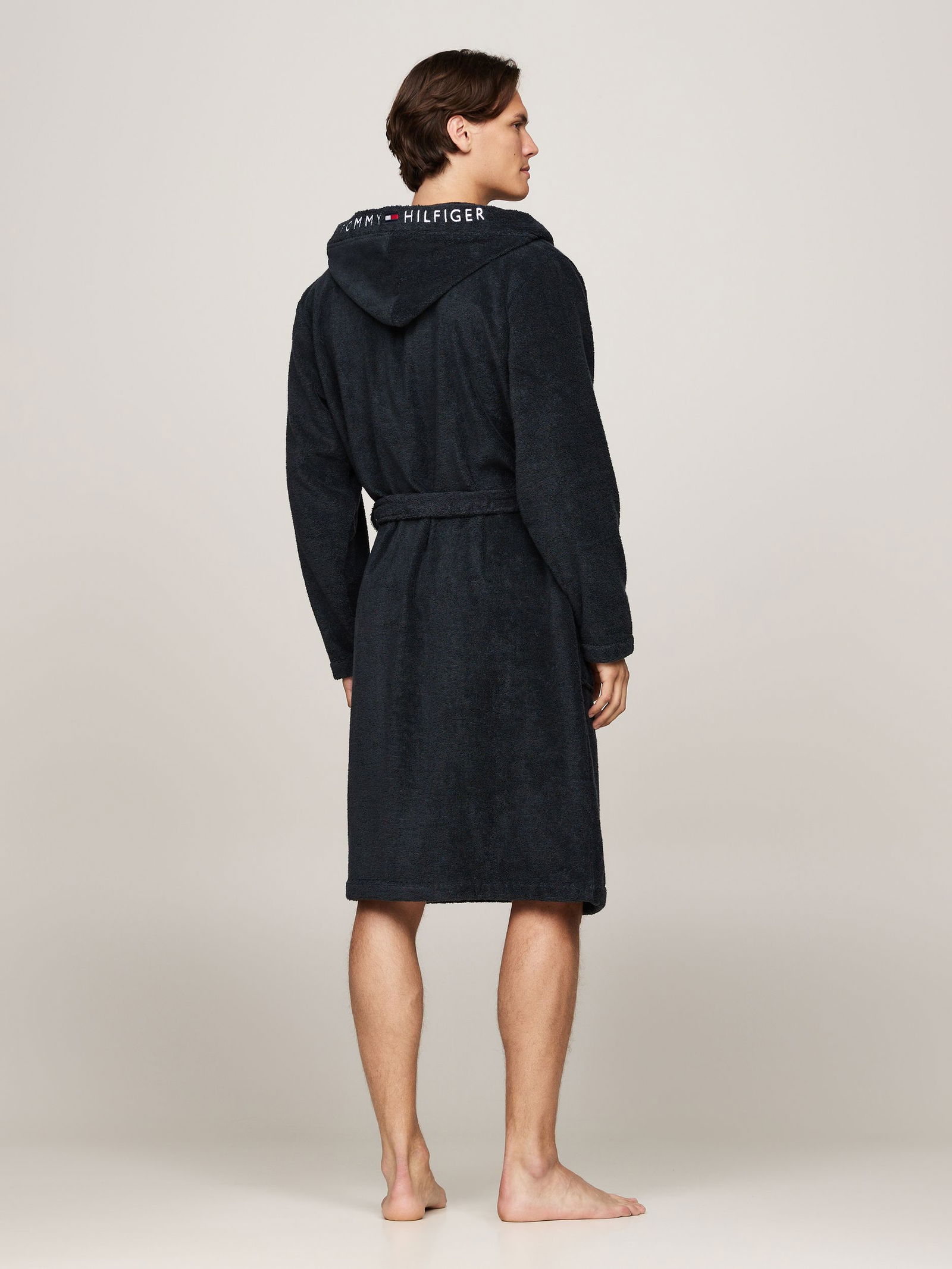 Tommy Hilfiger |  Tommy Hilfiger Bademantel mit Kapuze  | XL | desert sky