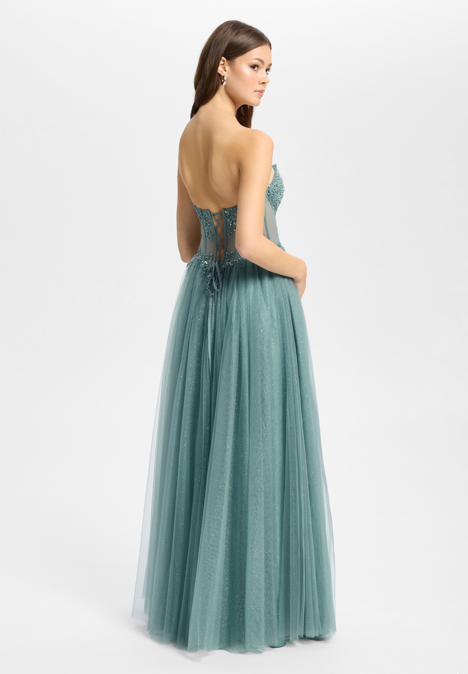 Tüllkleid mit Schimmereffekt, deepl slate #2