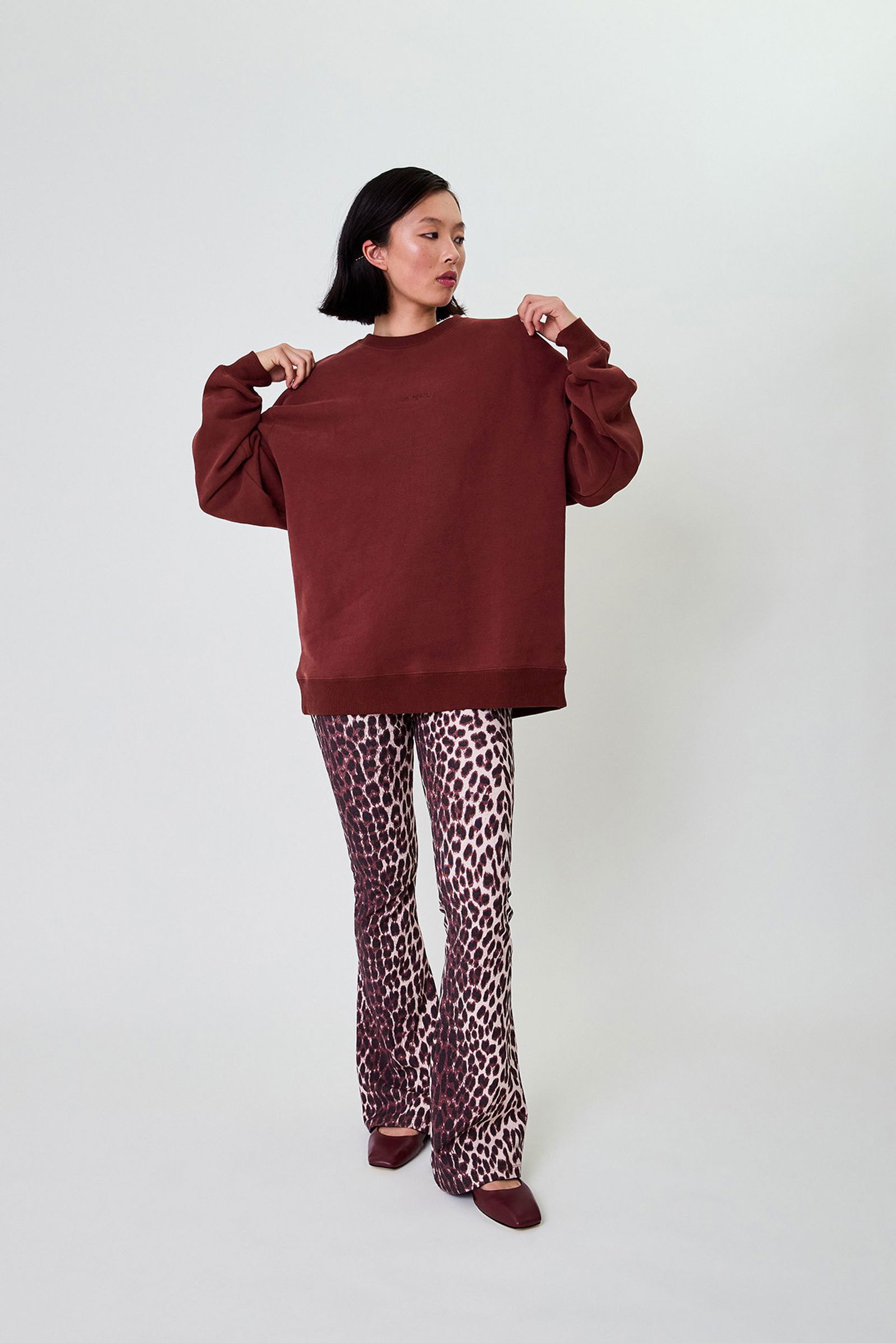 Oh April | Oh April Oversized Sweater Muse Cherrywood | XS | 1202_3006