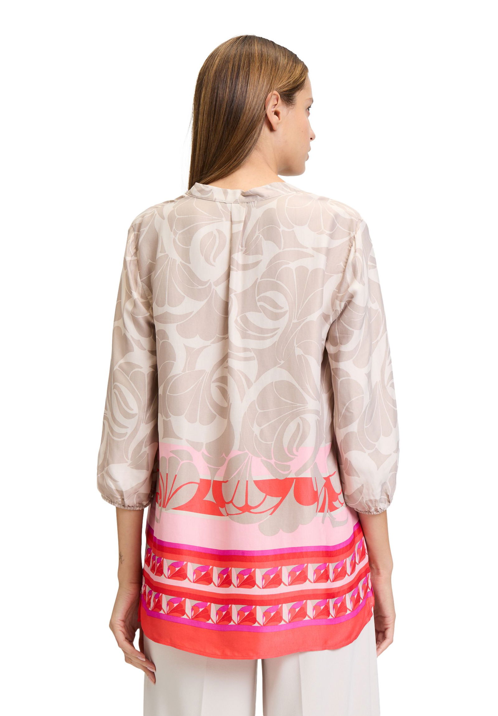 Betty Barclay |  Betty Barclay Druckbluse  | 48 | taupe/rot